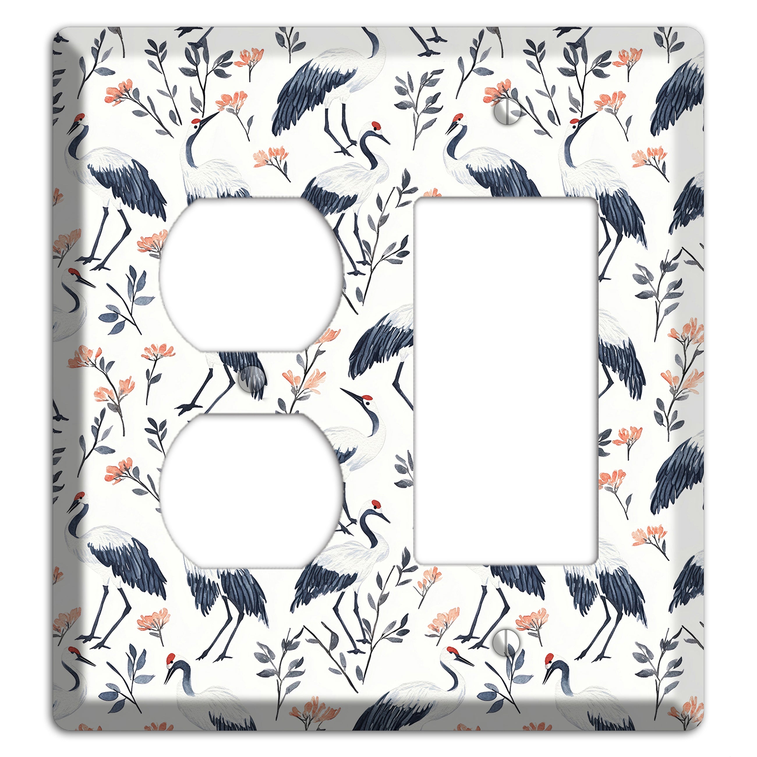 Slate & Coral Marsh Duplex / Rocker Wallplate