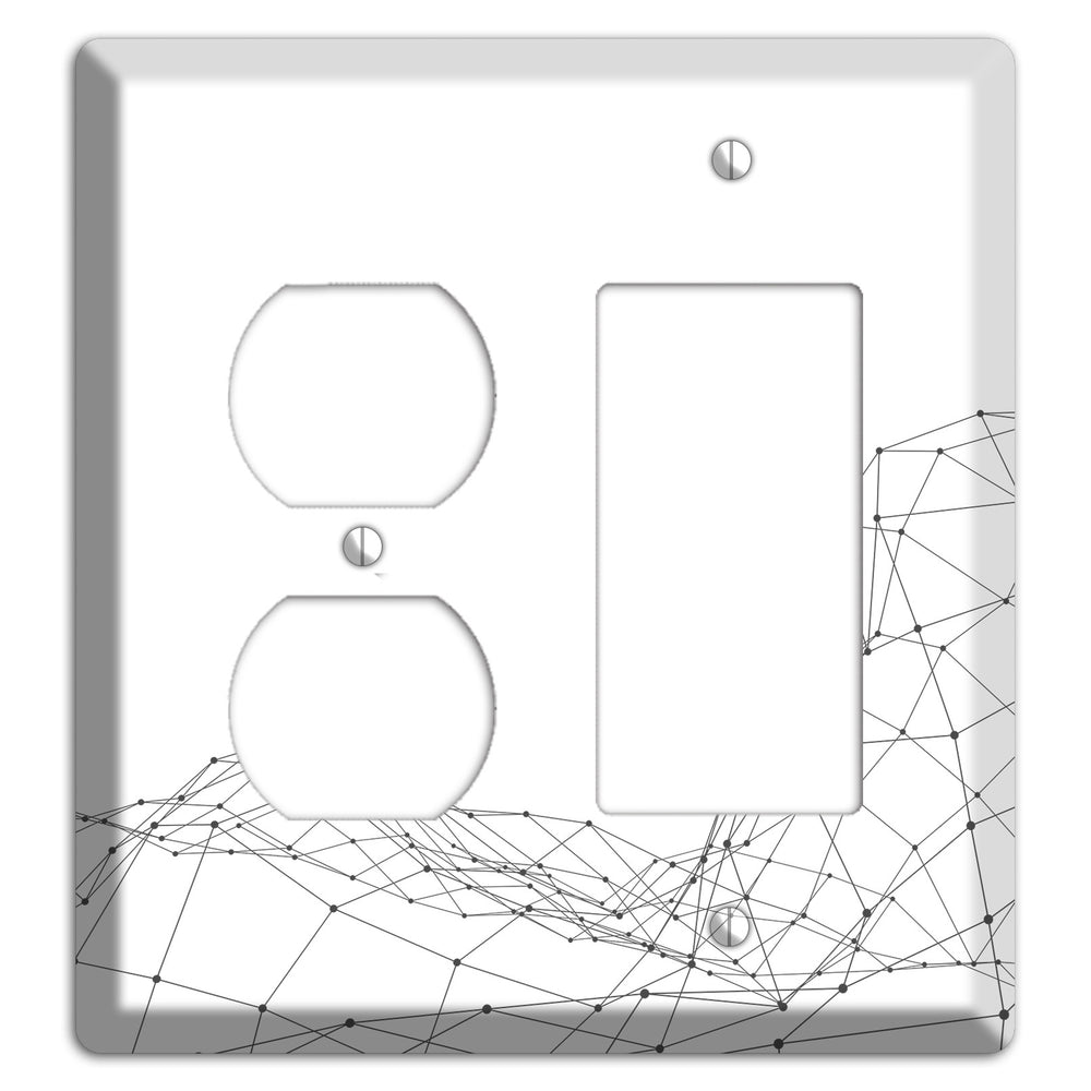 Lattice Wave Surge Duplex / Rocker Wallplate