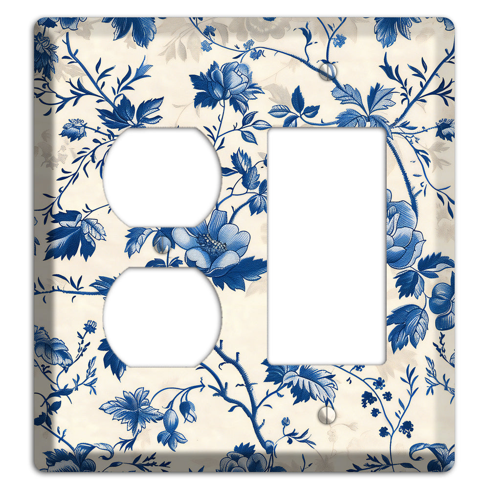 Porcelain Garden Riot Duplex / Rocker Wallplate