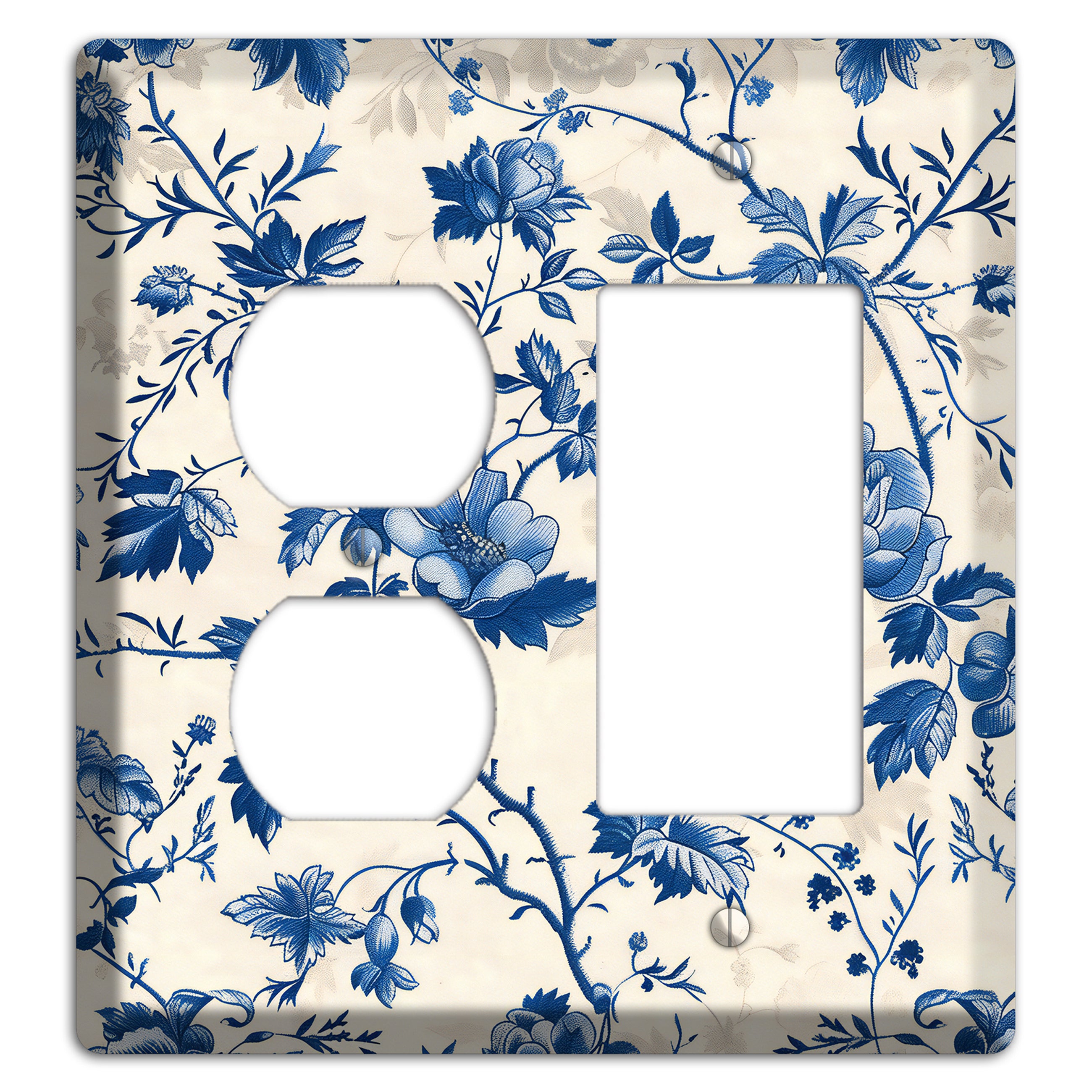 Porcelain Garden Riot Duplex / Rocker Wallplate