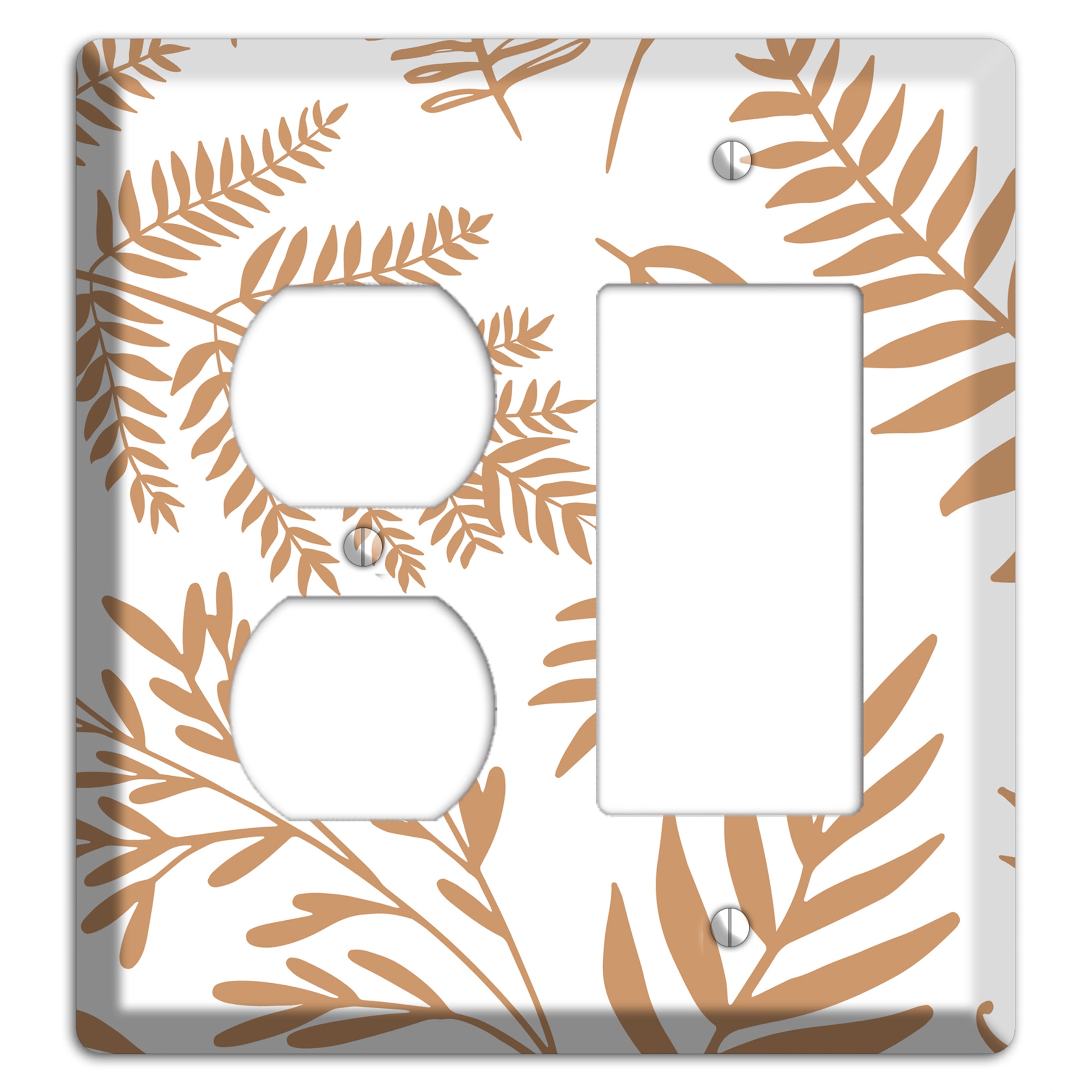 Scattered Fronds Duplex / Rocker Wallplate