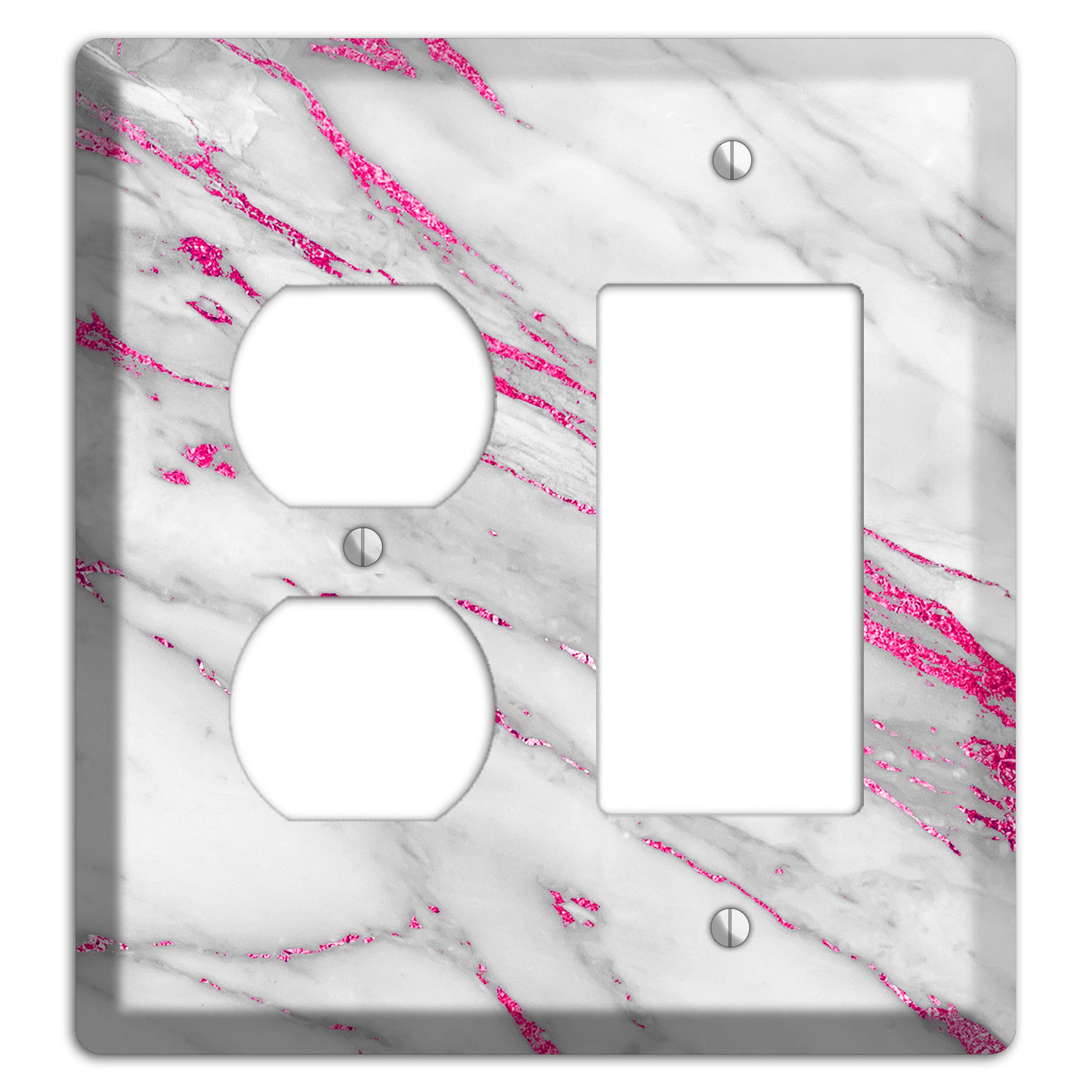 Can Can Marble Duplex / Rocker Wallplate