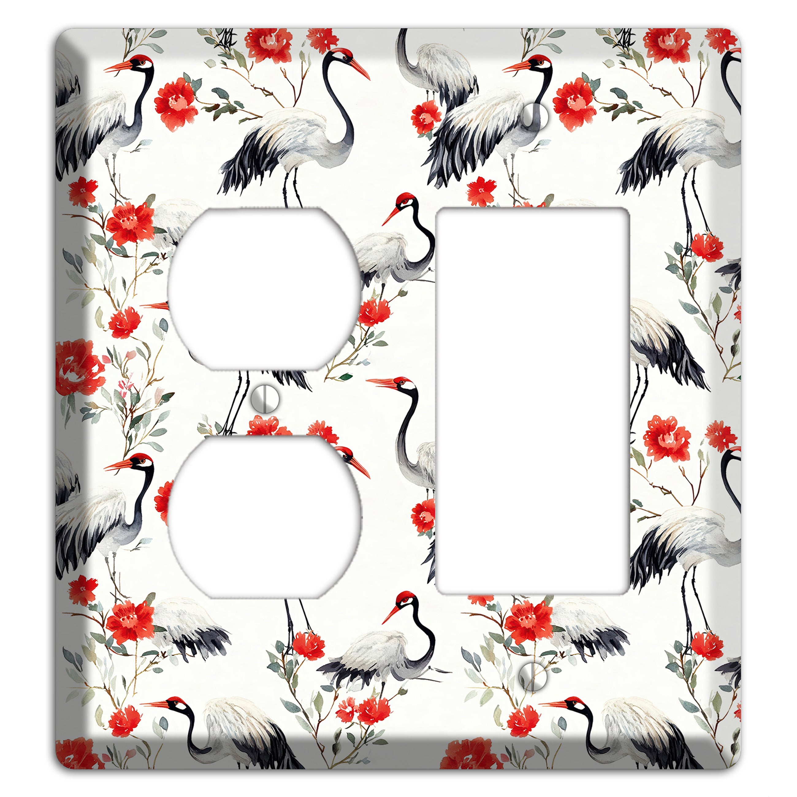 Scarlet Plume Garden Duplex / Rocker Wallplate