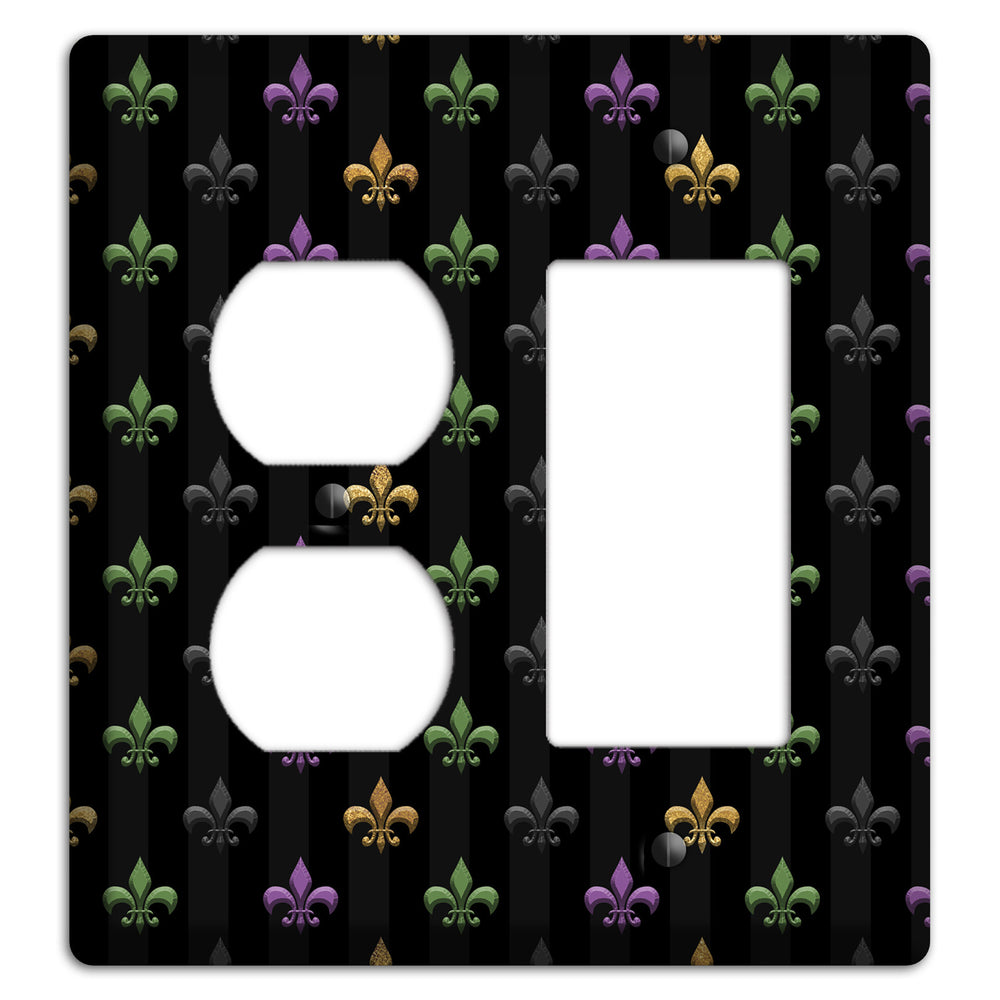 Midnight Fleur Duplex / Rocker Wallplate