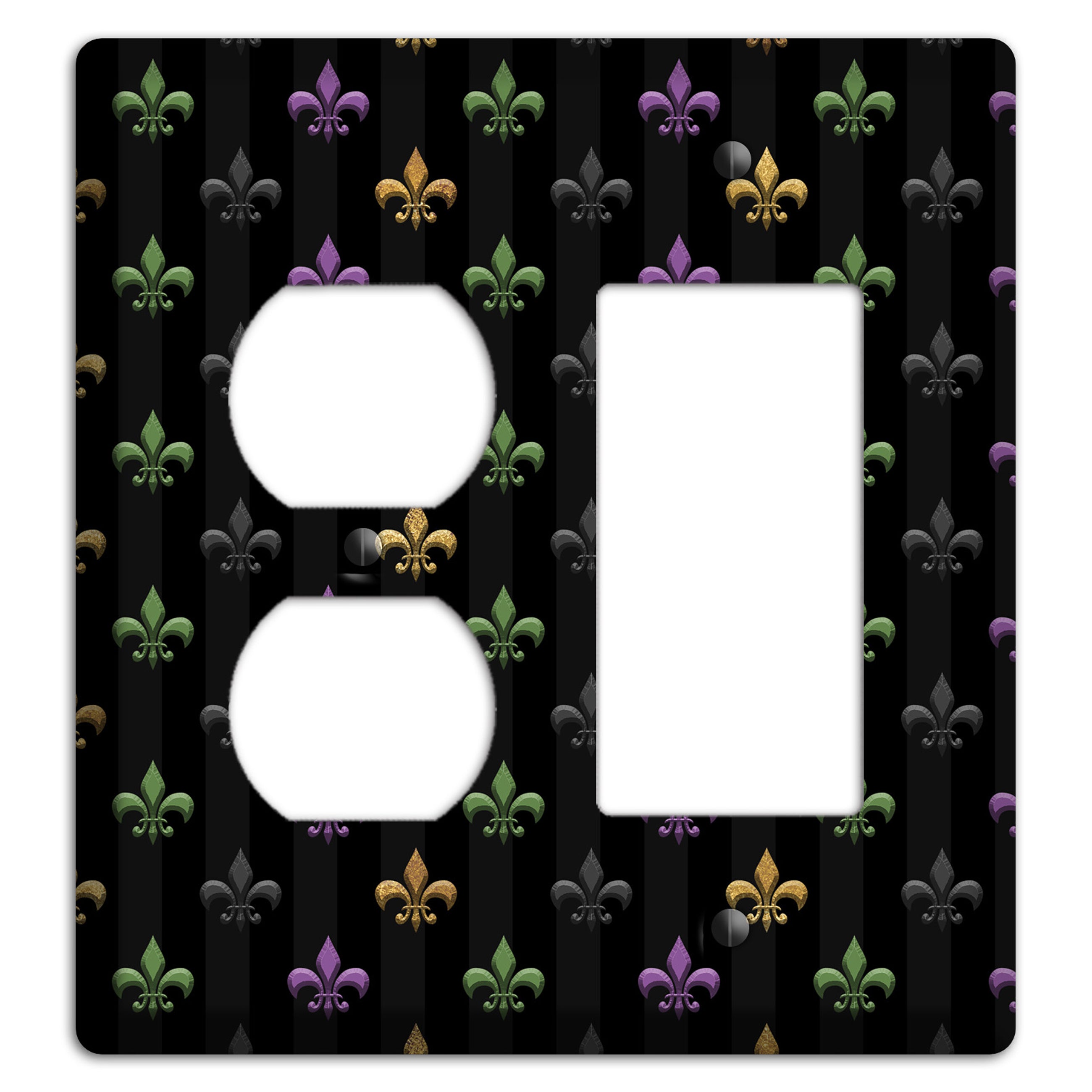Midnight Fleur Duplex / Rocker Wallplate