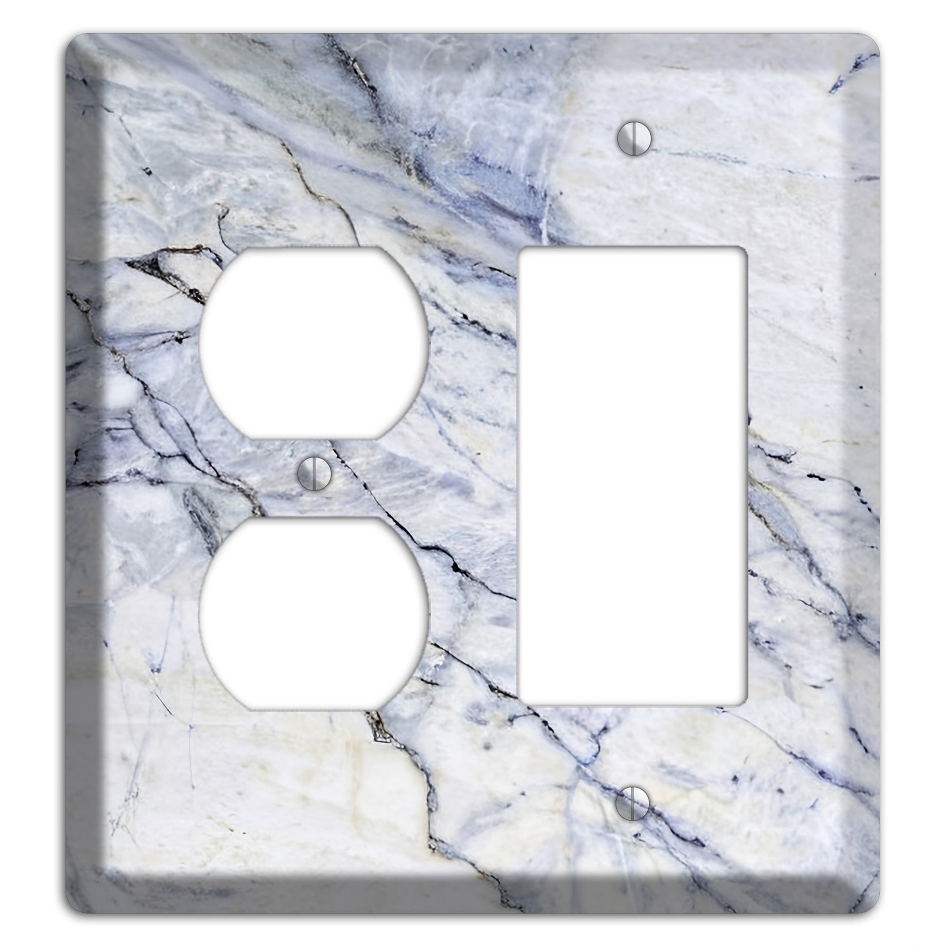 Geyser Marble Duplex / Rocker Wallplate