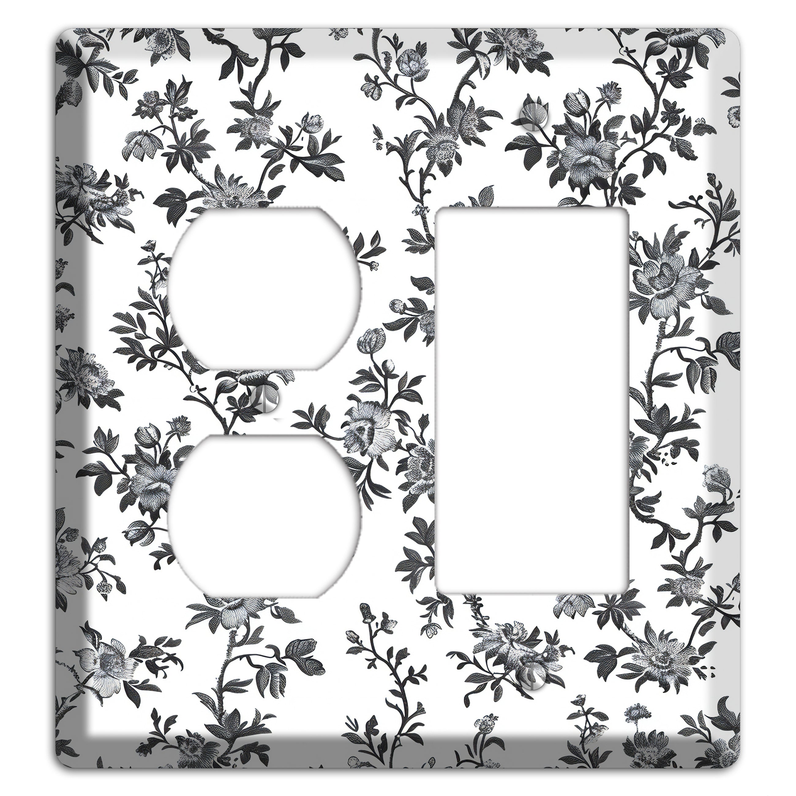 Ink & Ivory Trellis Duplex / Rocker Wallplate