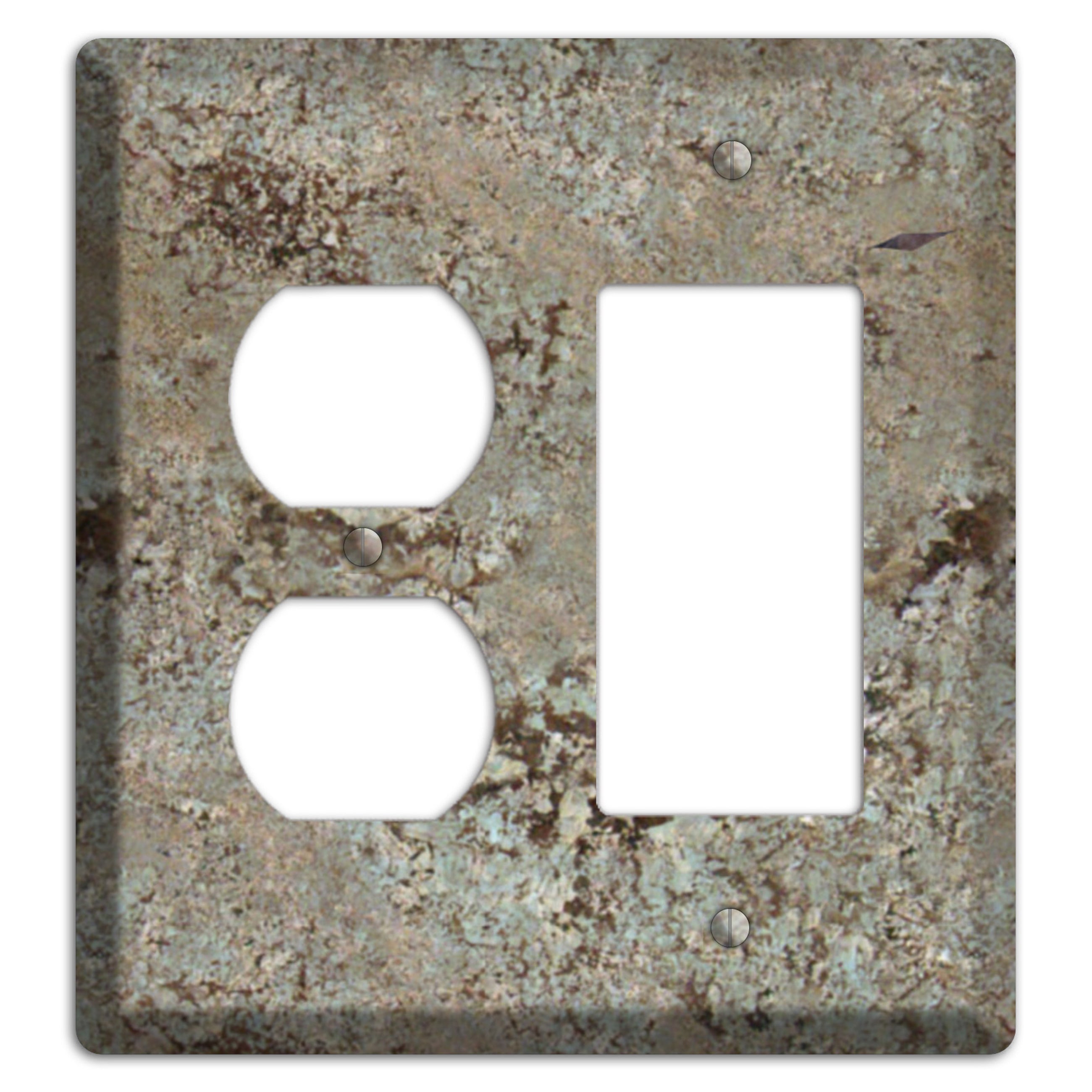 Delicatus White Granite Duplex / Rocker Wallplate