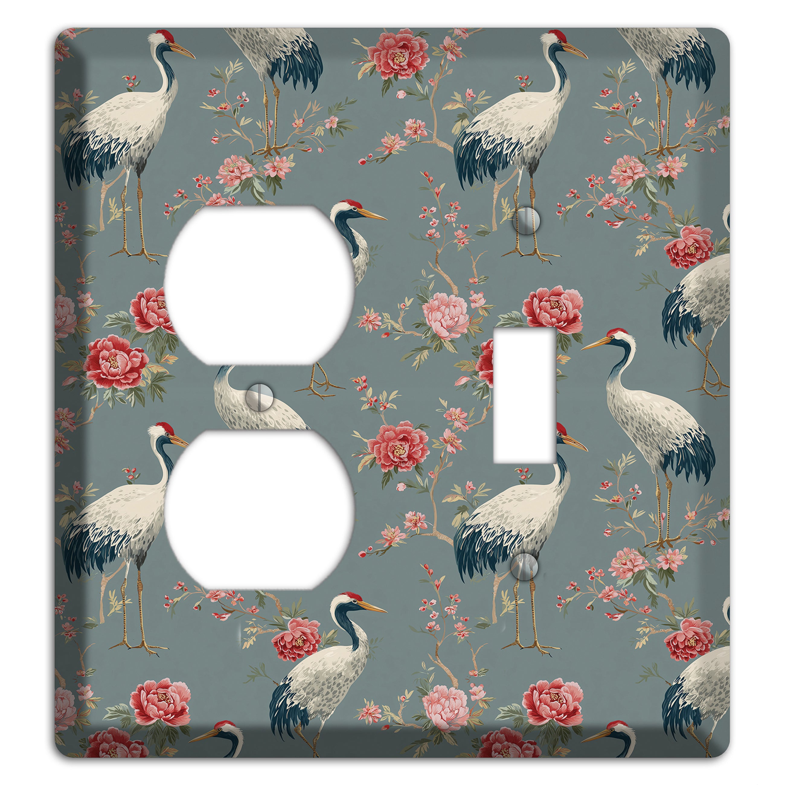 Slate Peony Vigil Duplex / Toggle Wallplate