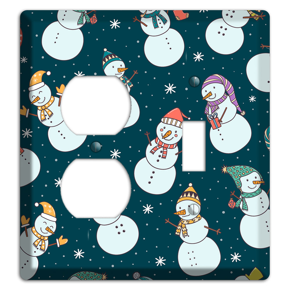Snowman Celebration Duplex / Toggle Wallplate