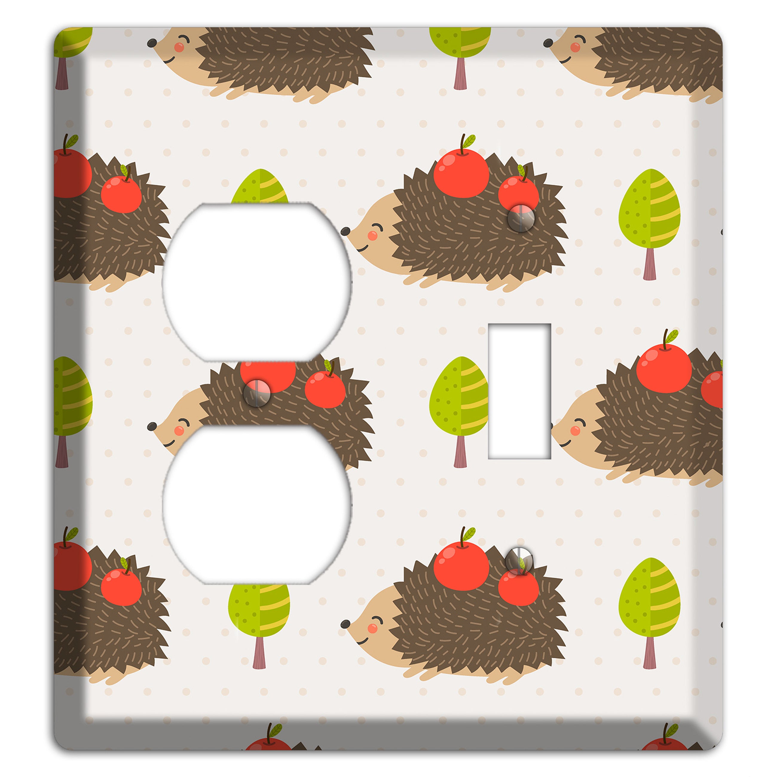 Hedgehog Harvest Duplex / Toggle Wallplate