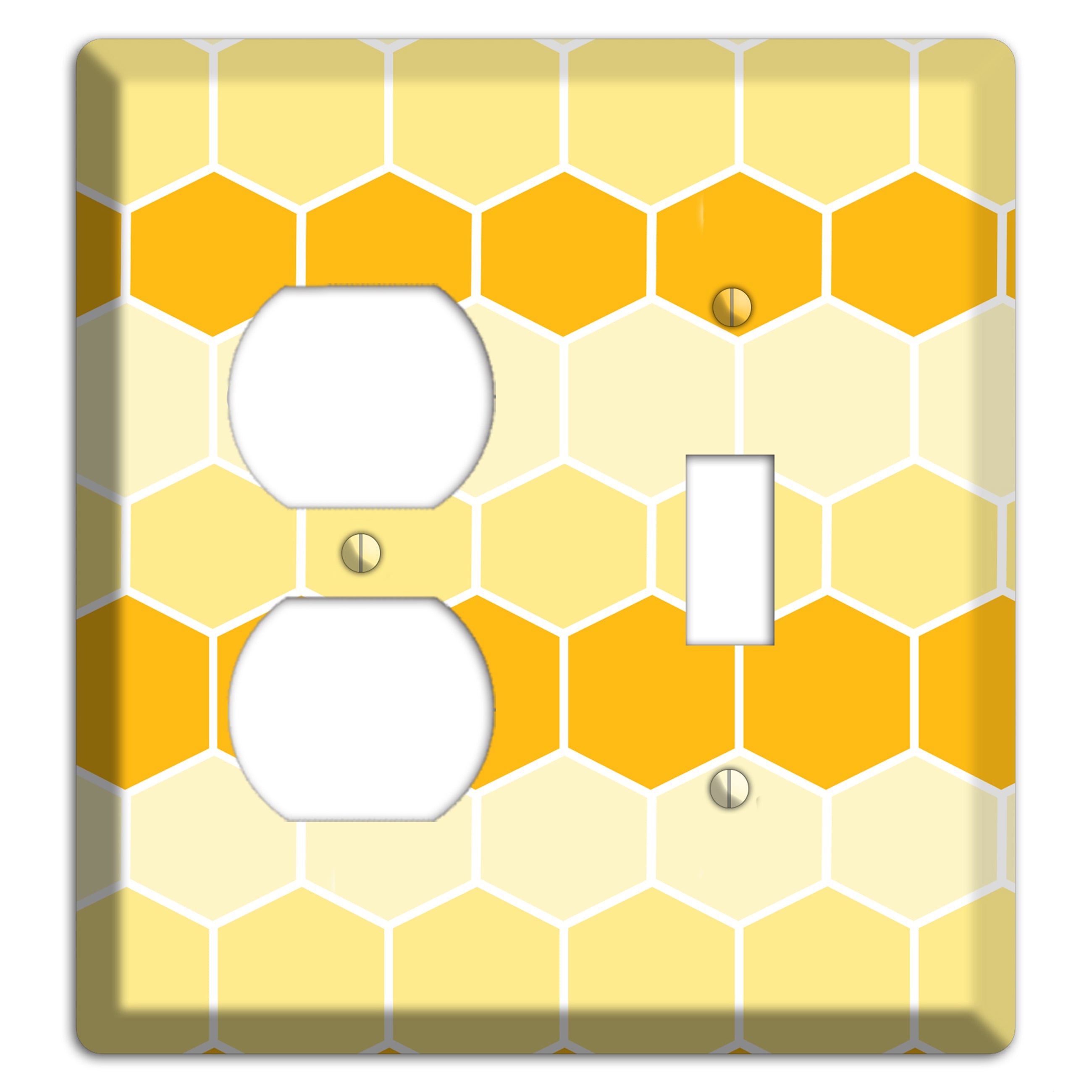 Golden Hollow Grid Duplex / Toggle Wallplate