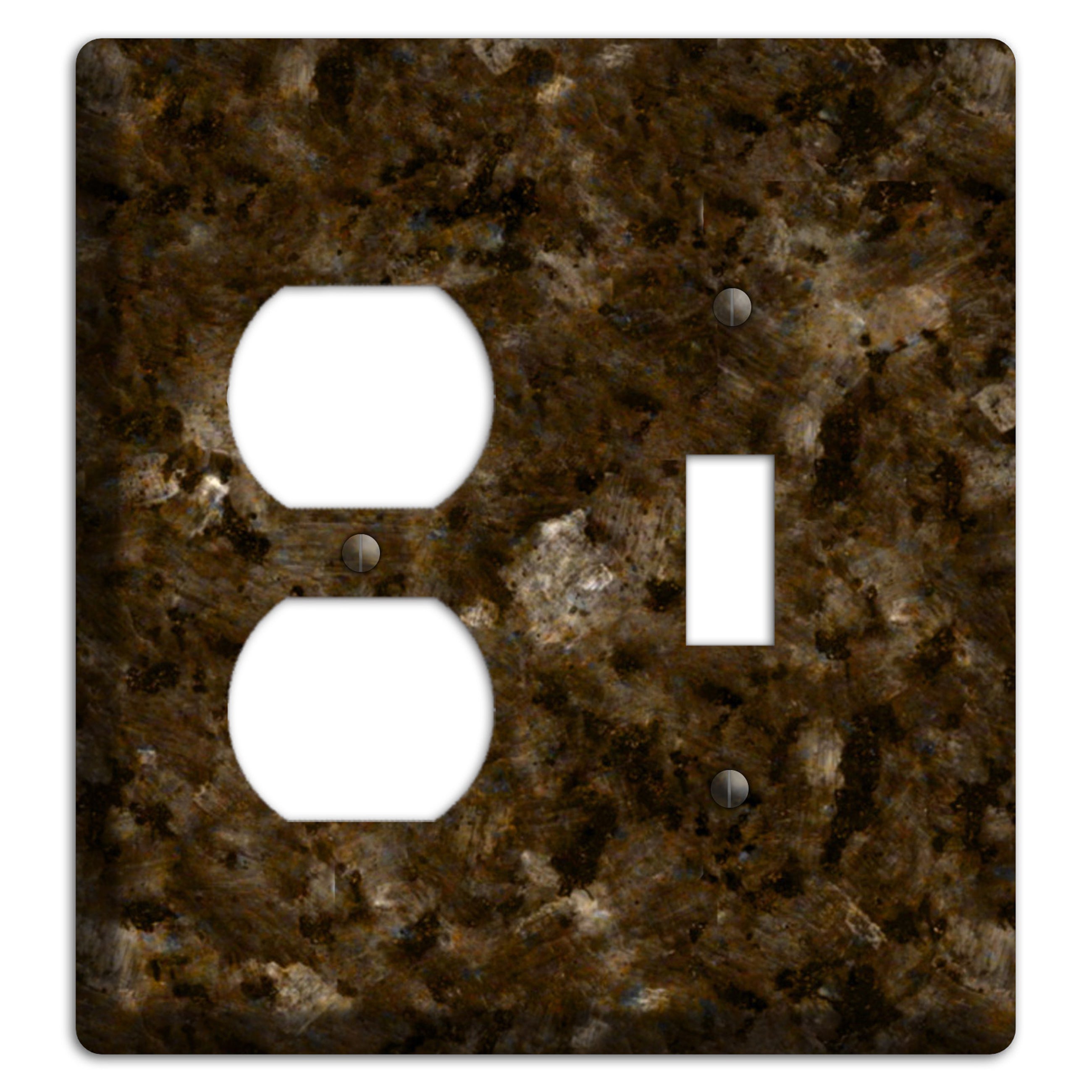 Tropical Brown Granite Duplex / Toggle Wallplate