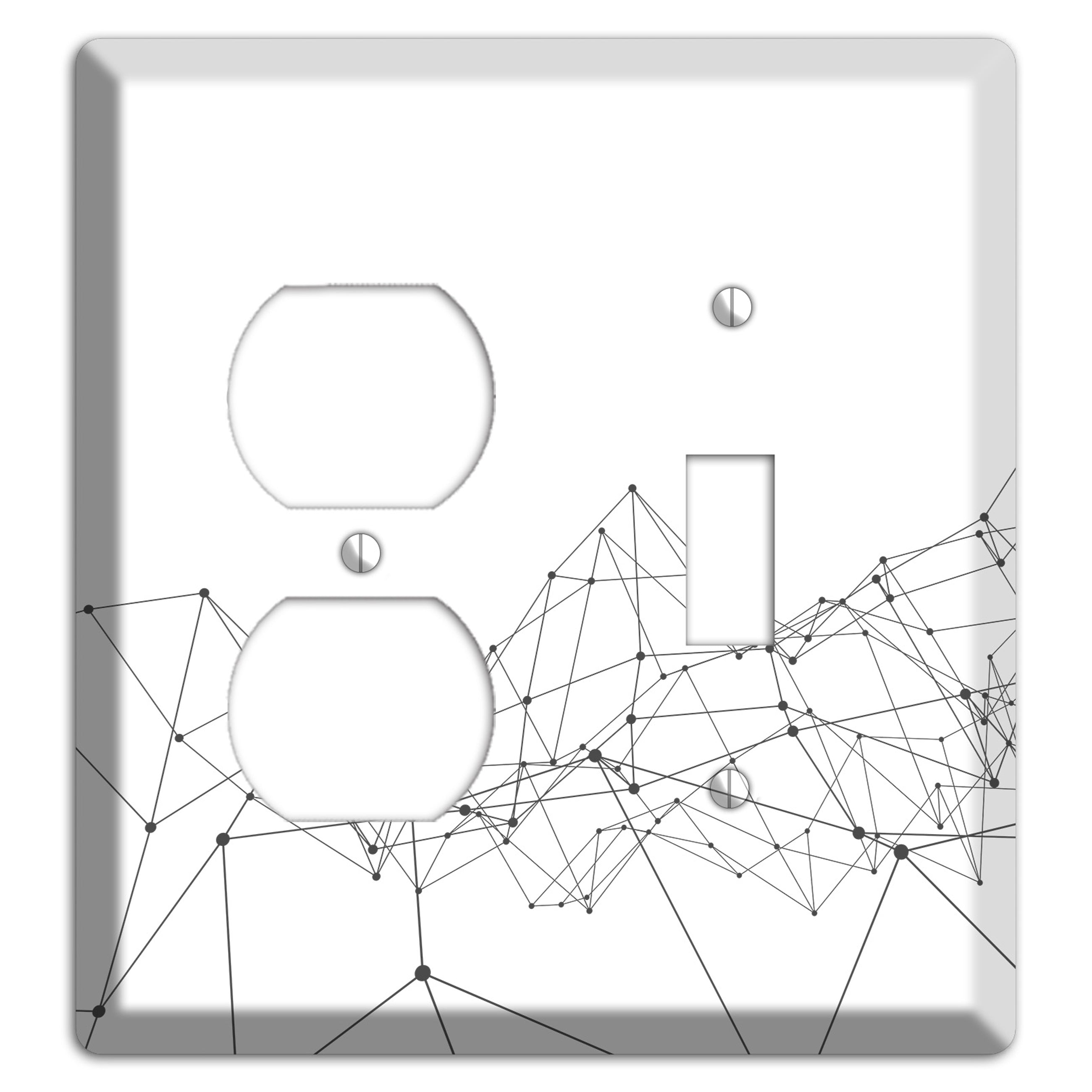 Fractured Cartography Duplex / Toggle Wallplate