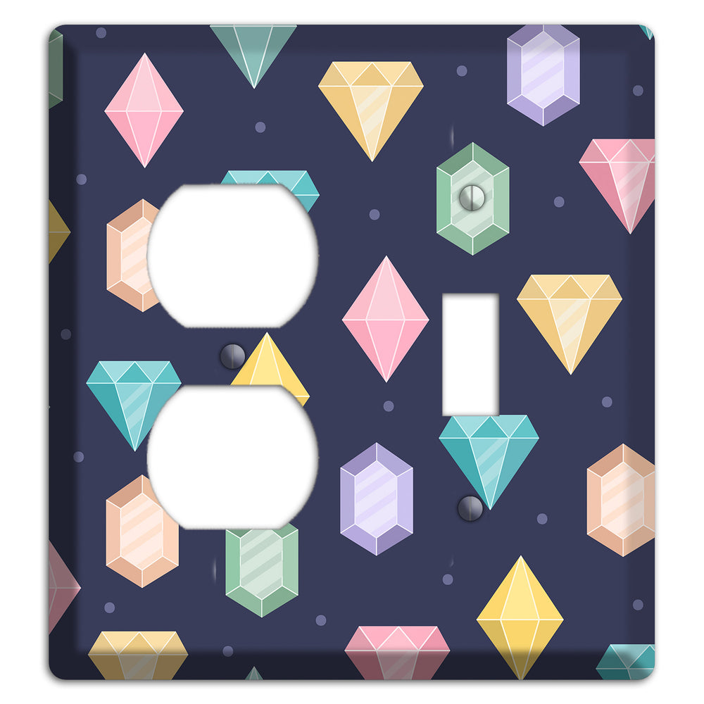 Sparkle Gems Duplex / Toggle Wallplate