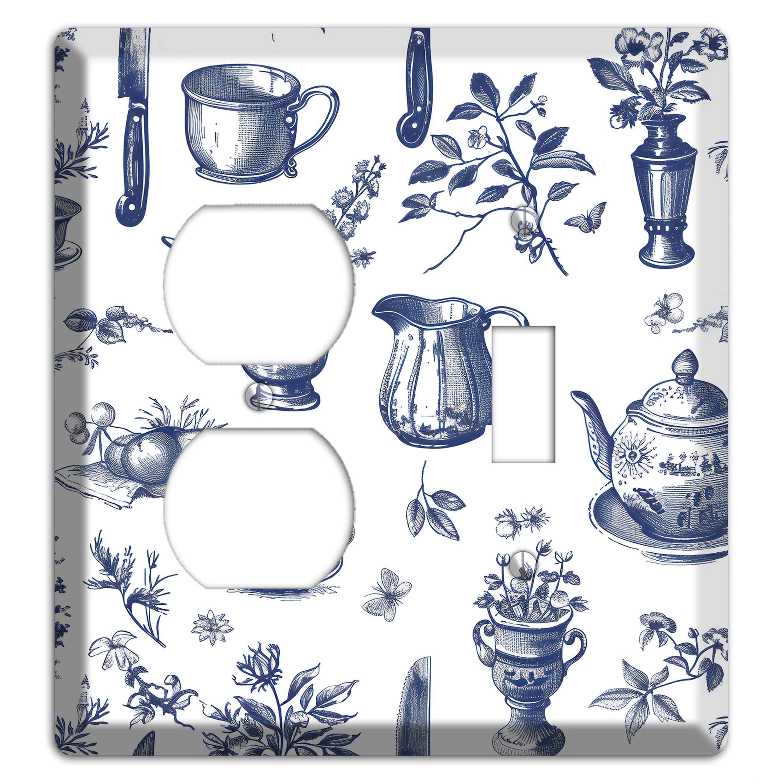 Pantry & Petal Duplex / Toggle Wallplate