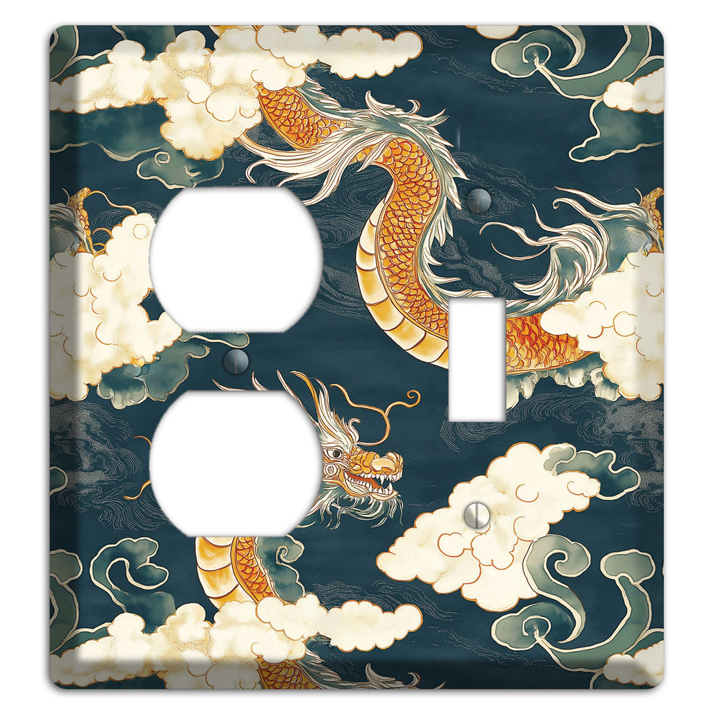 Celestial Serpent Sky Duplex / Toggle Wallplate