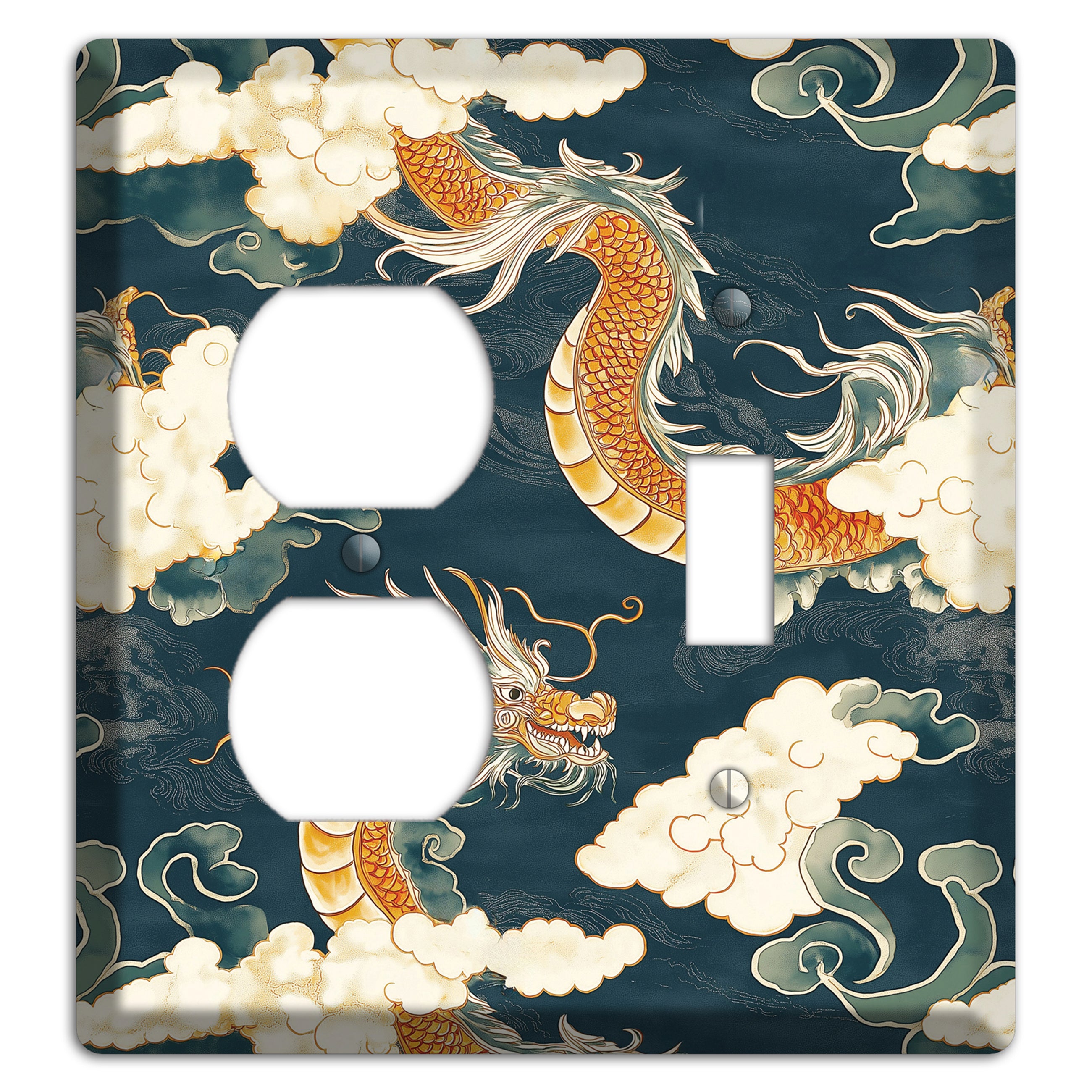 Celestial Serpent Sky Duplex / Toggle Wallplate