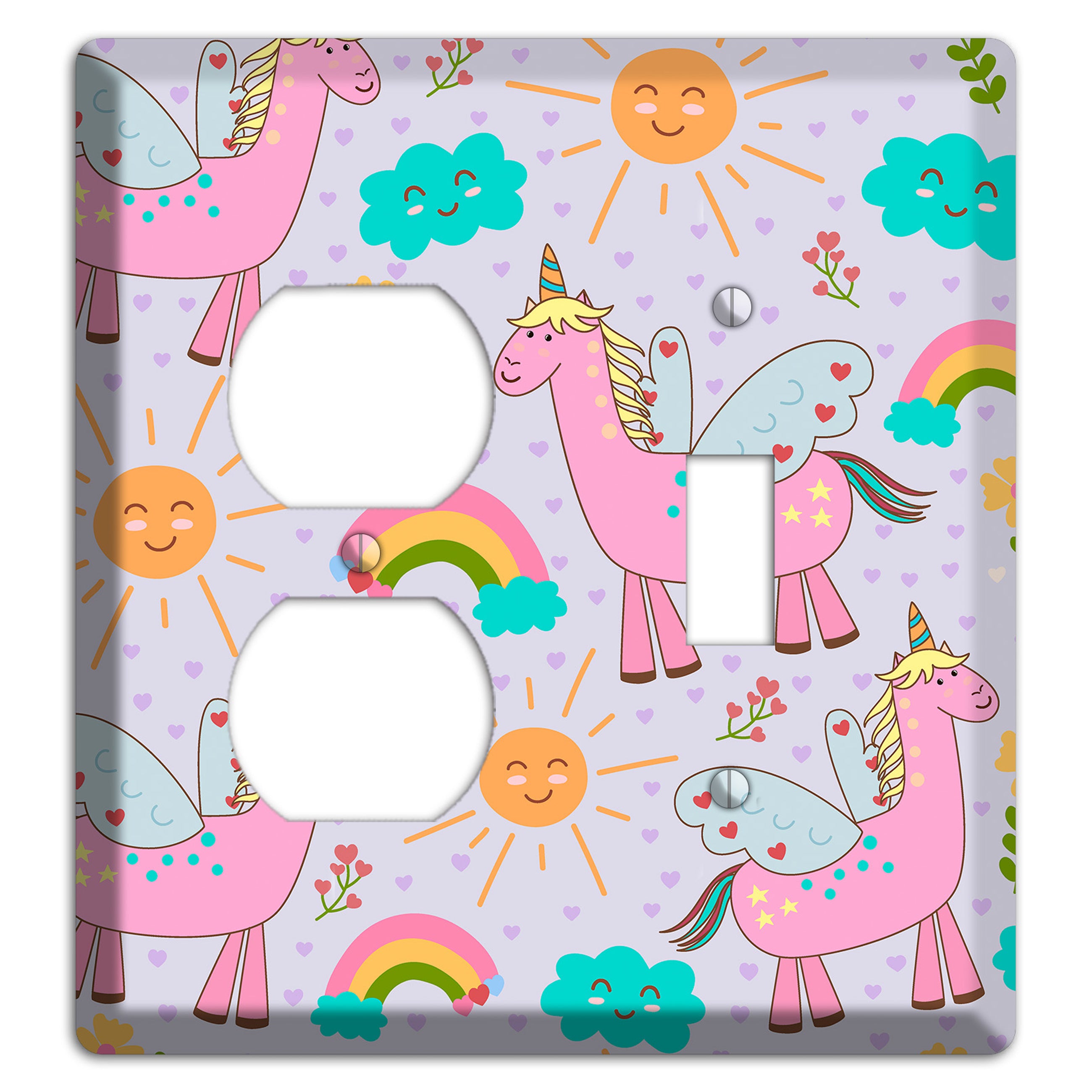 Magic Meadow (Lavender) Duplex / Toggle Wallplate