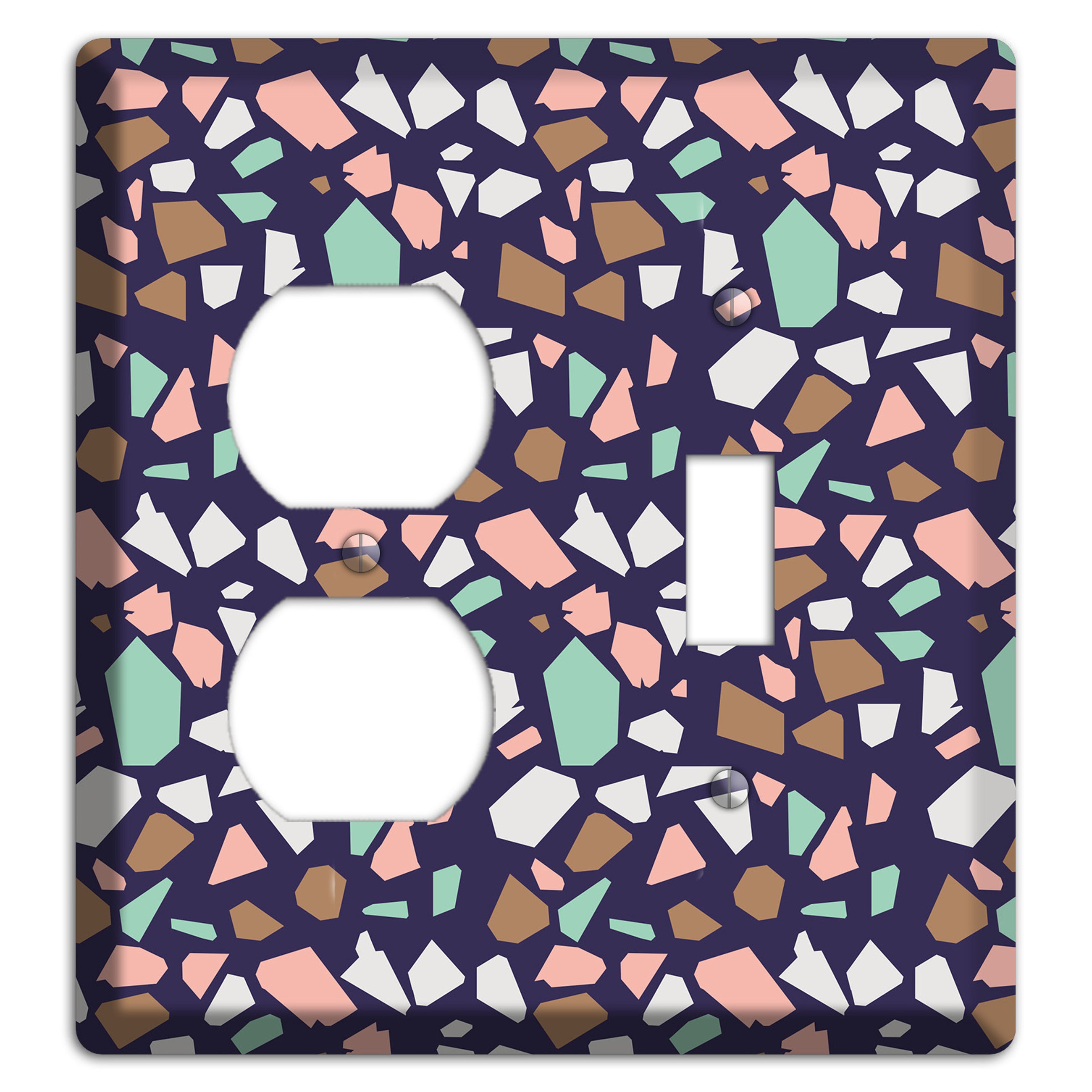 Midnight Mosaic Duplex / Toggle Wallplate