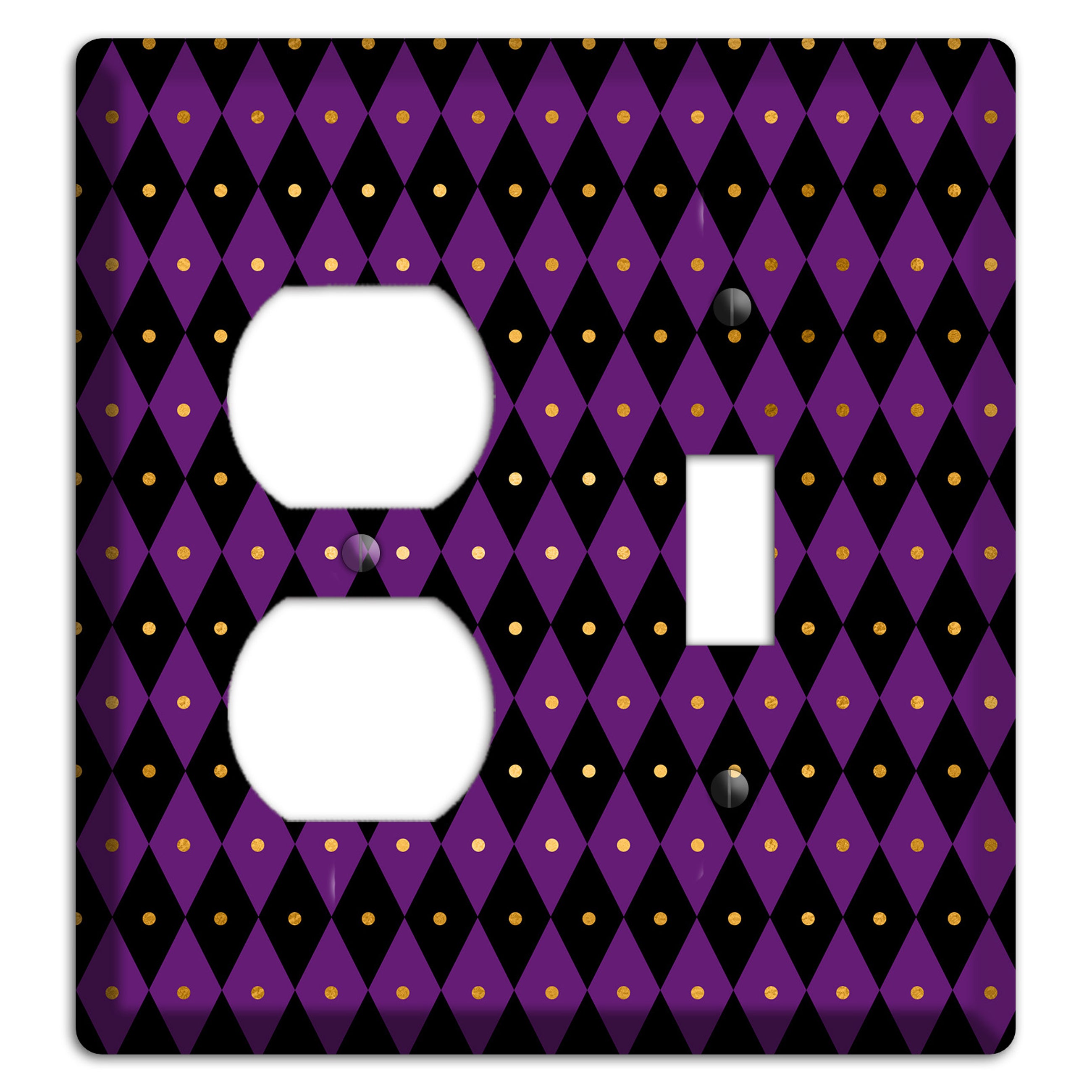 Royal Check: Violet Duplex / Toggle Wallplate