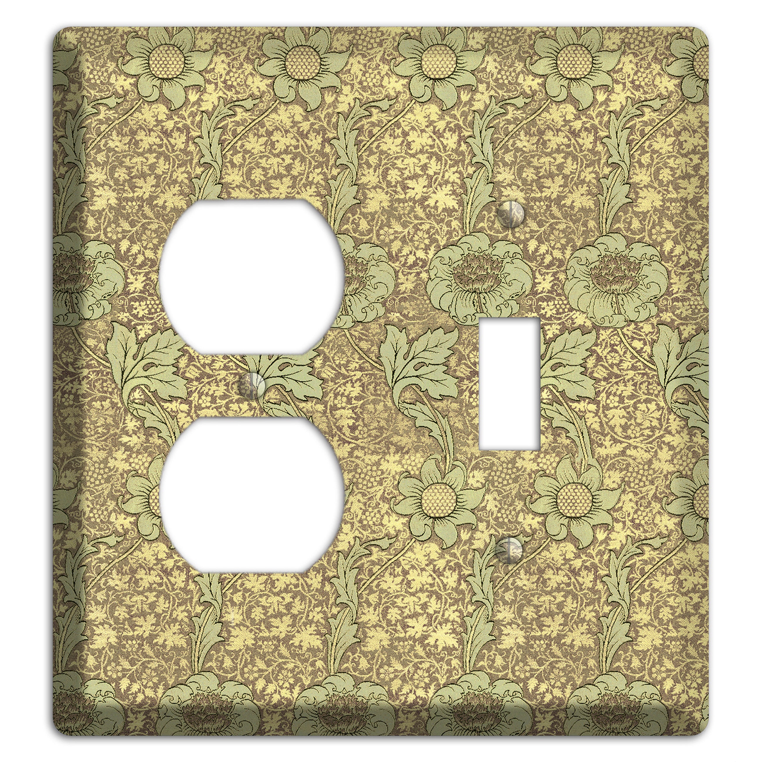Wildflower Scroll Duplex / Toggle Wallplate