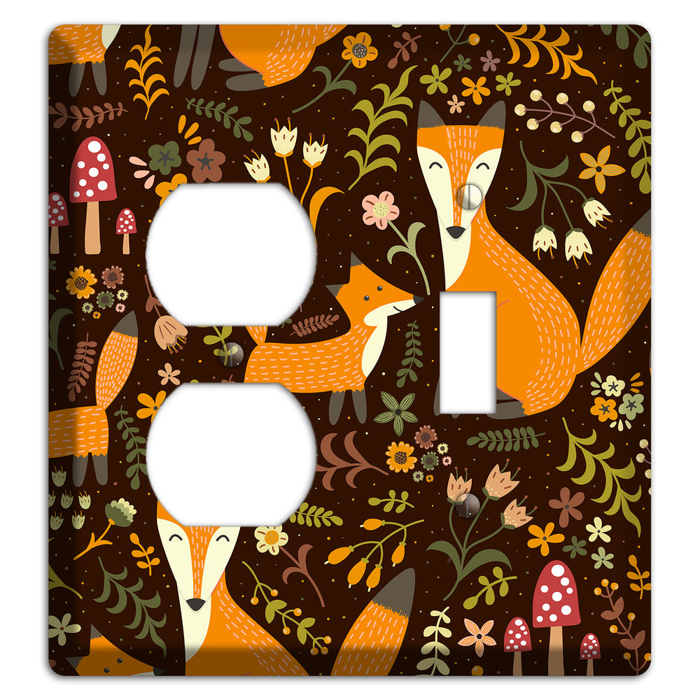 Fox Garden (Chocolate) Duplex / Toggle Wallplate