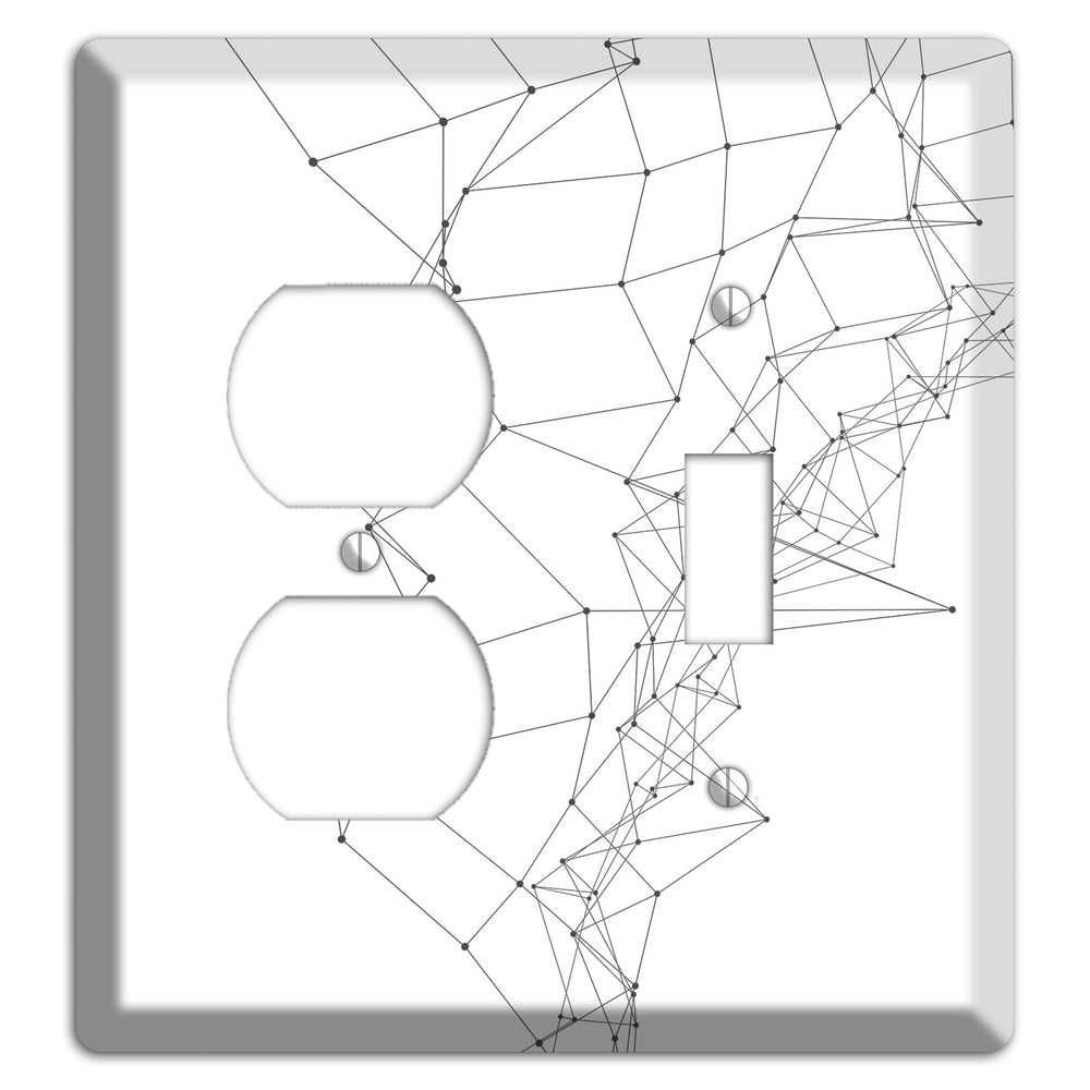 Neural Drift Lines Duplex / Toggle Wallplate