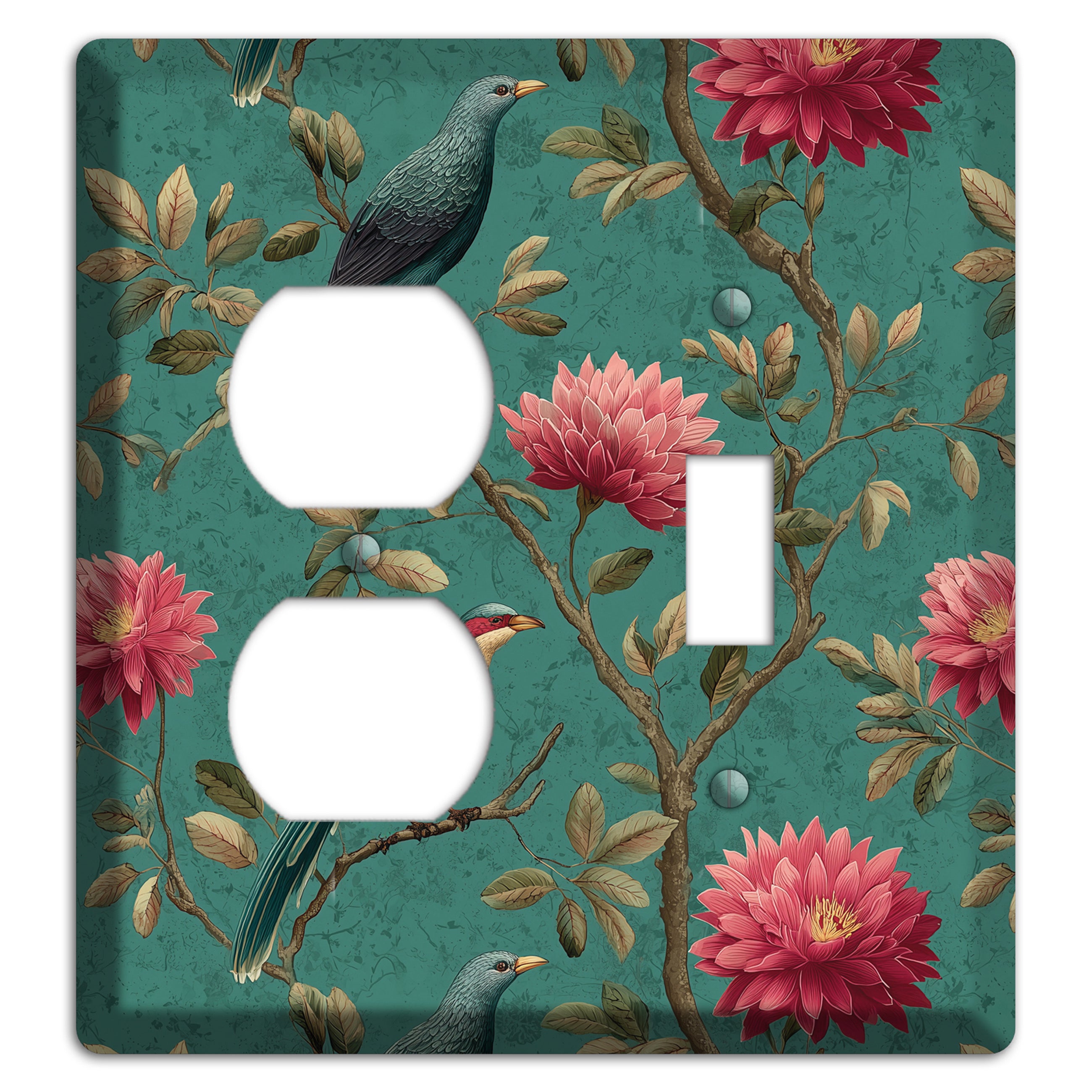 Crimson Perch Duplex / Toggle Wallplate