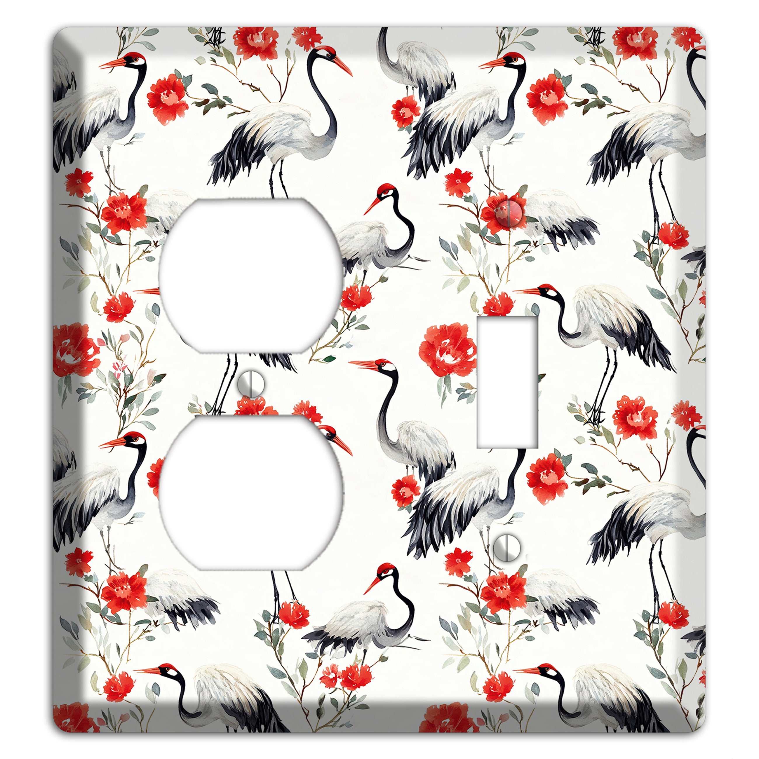 Scarlet Plume Garden Duplex / Toggle Wallplate