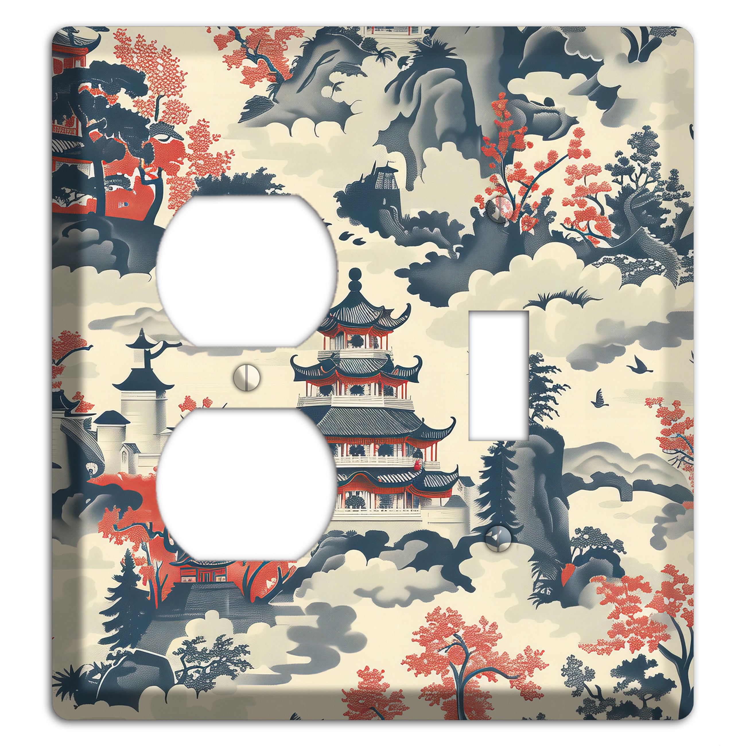 Ink & Ember Pagoda Duplex / Toggle Wallplate