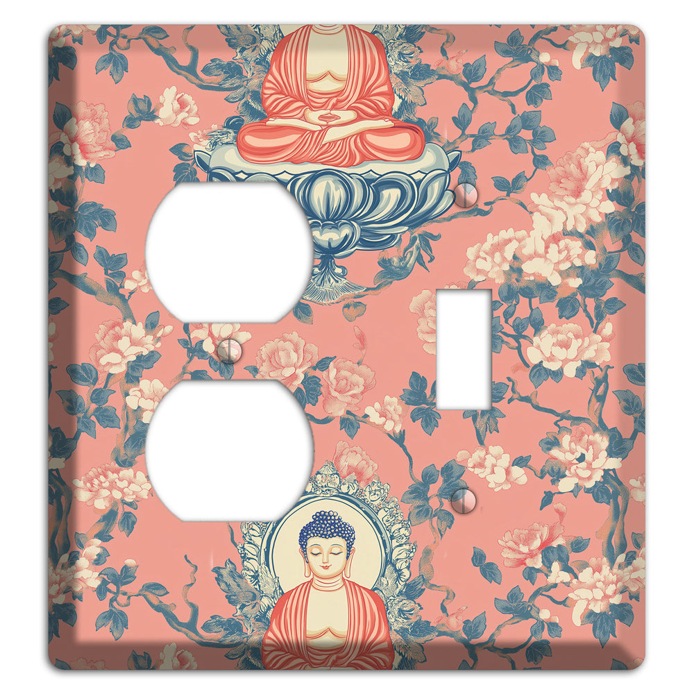 Lotus & Blossom Duplex / Toggle Wallplate