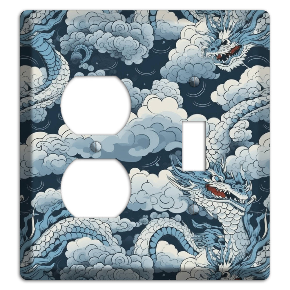 Storm Serpent Rising Duplex / Toggle Wallplate