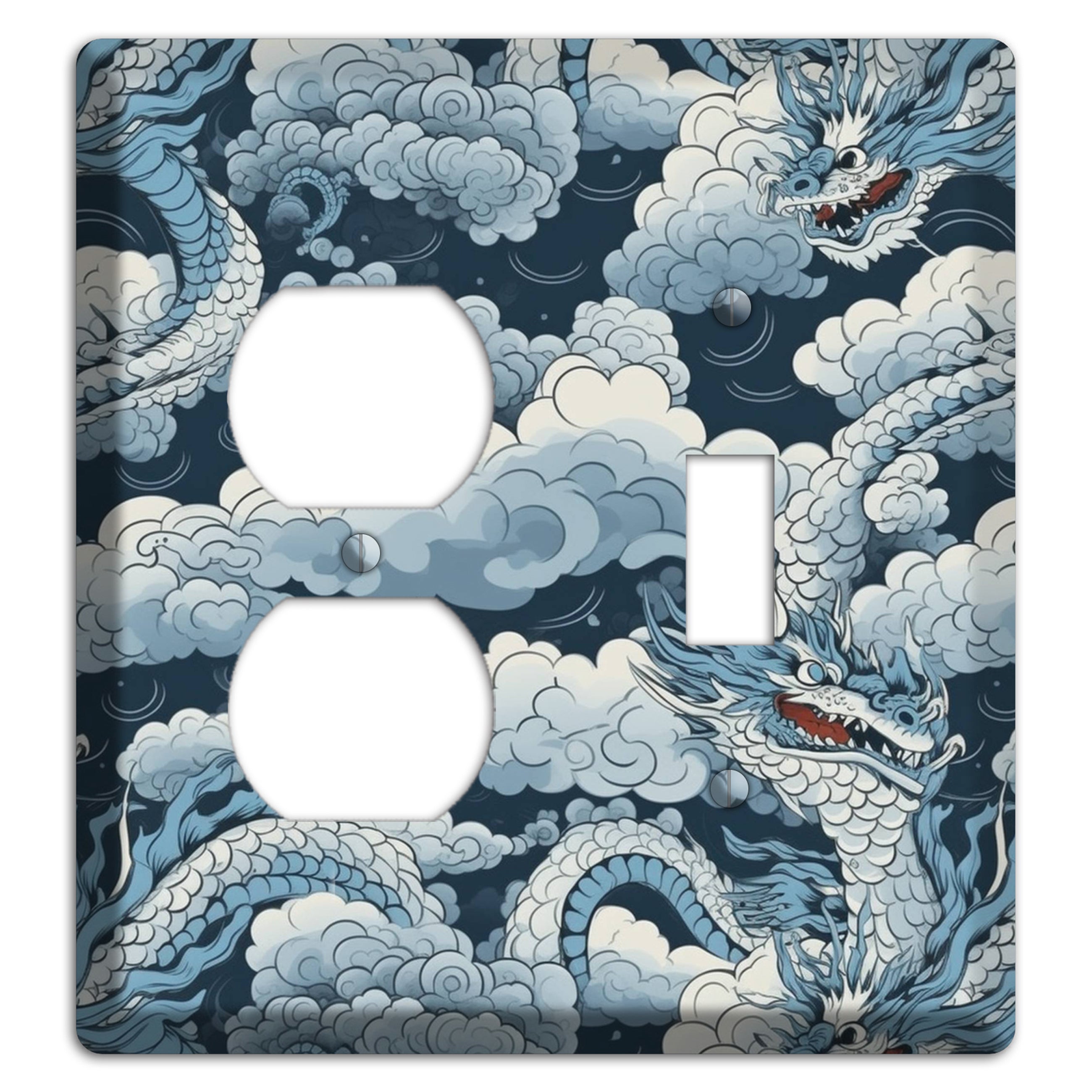 Storm Serpent Rising Duplex / Toggle Wallplate