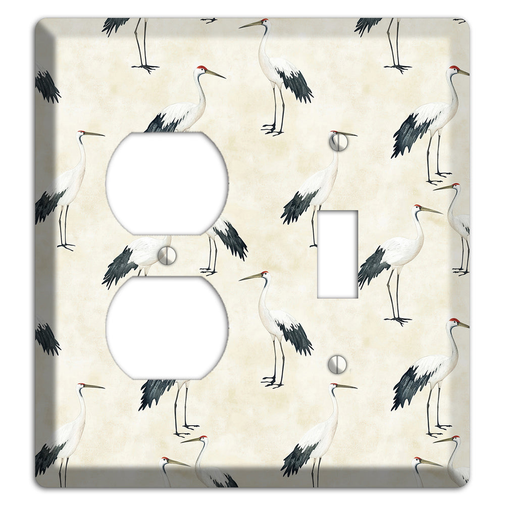 Pearl Crane Garden Duplex / Toggle Wallplate