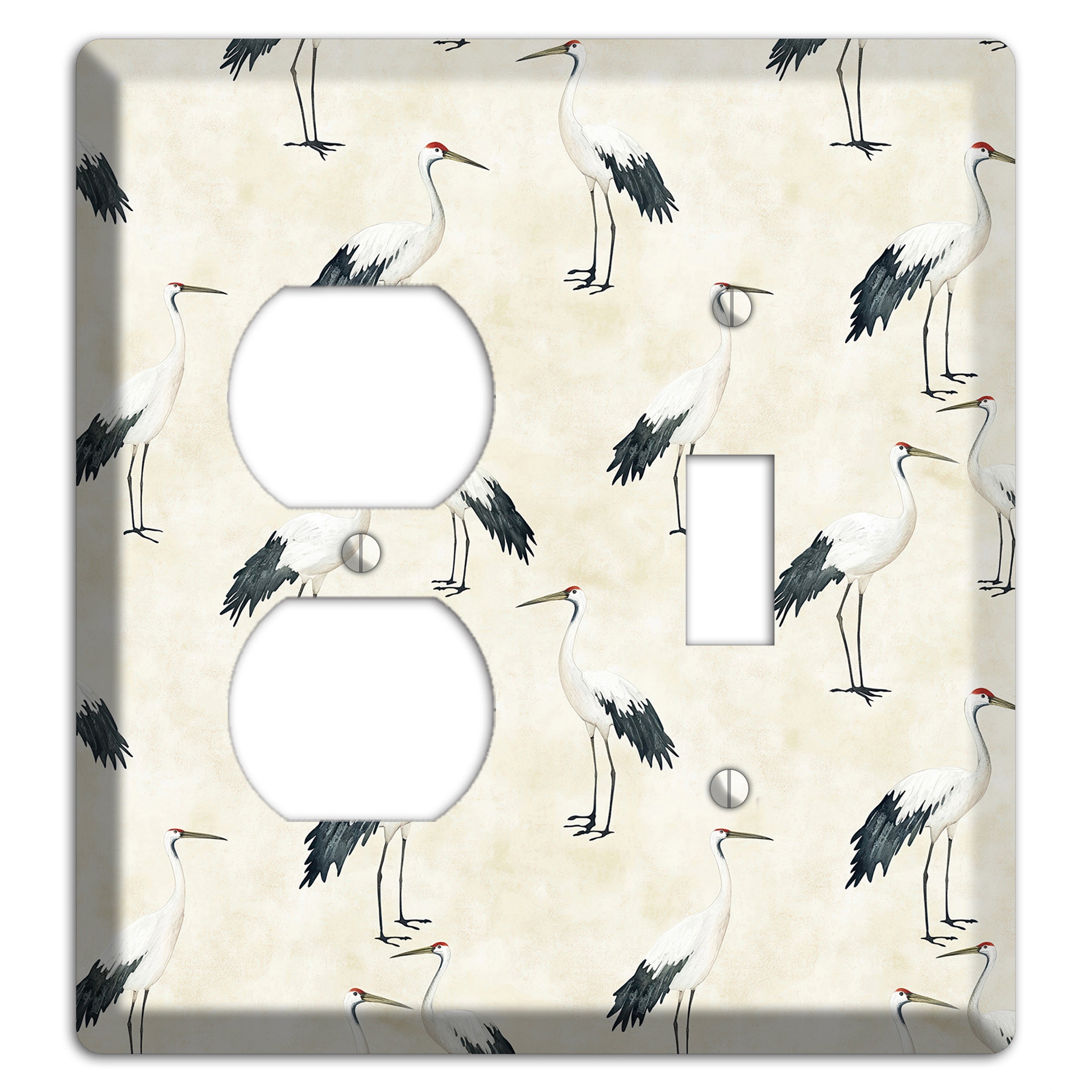 Pearl Crane Garden Duplex / Toggle Wallplate