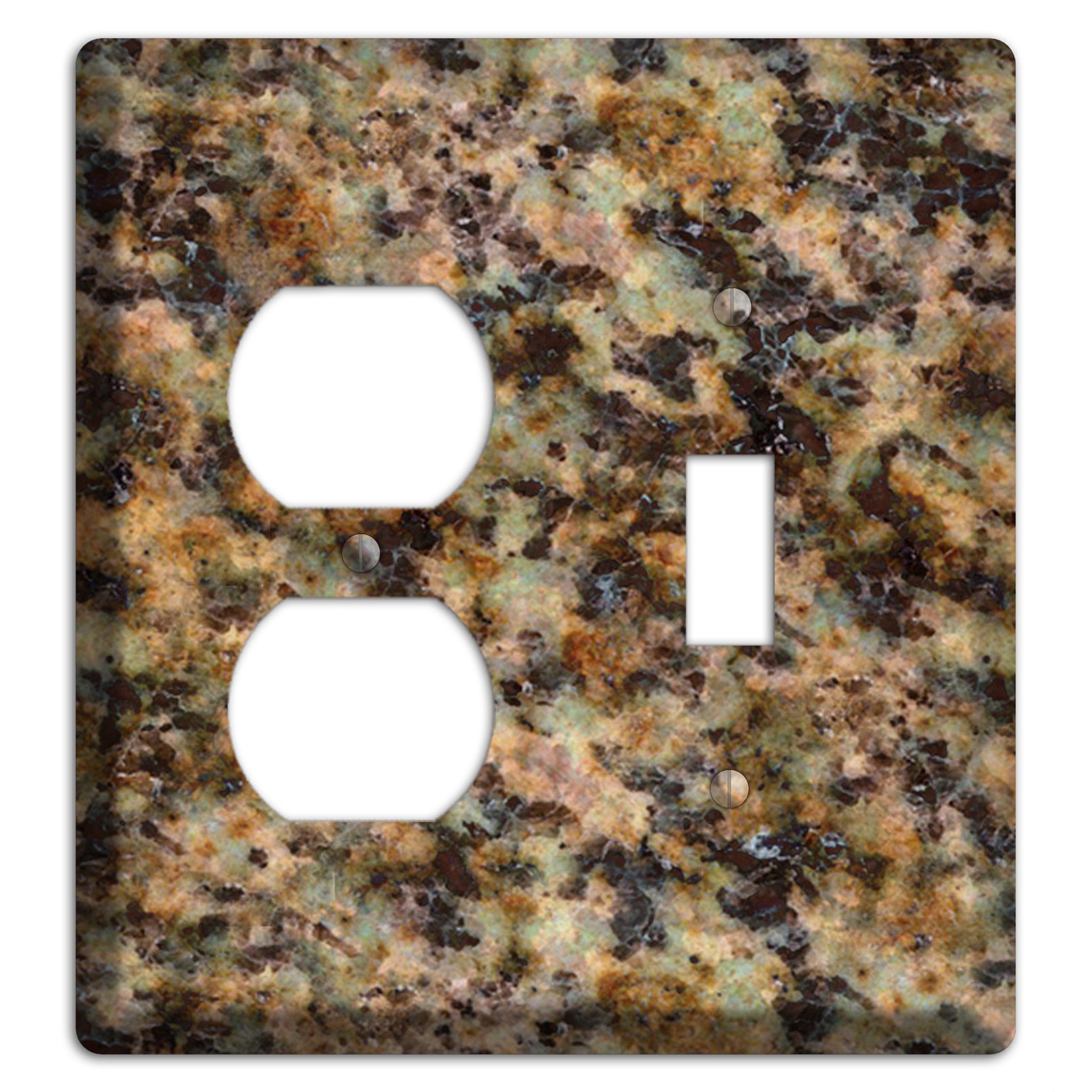 Verde Butterfly Granite Duplex / Toggle Wallplate