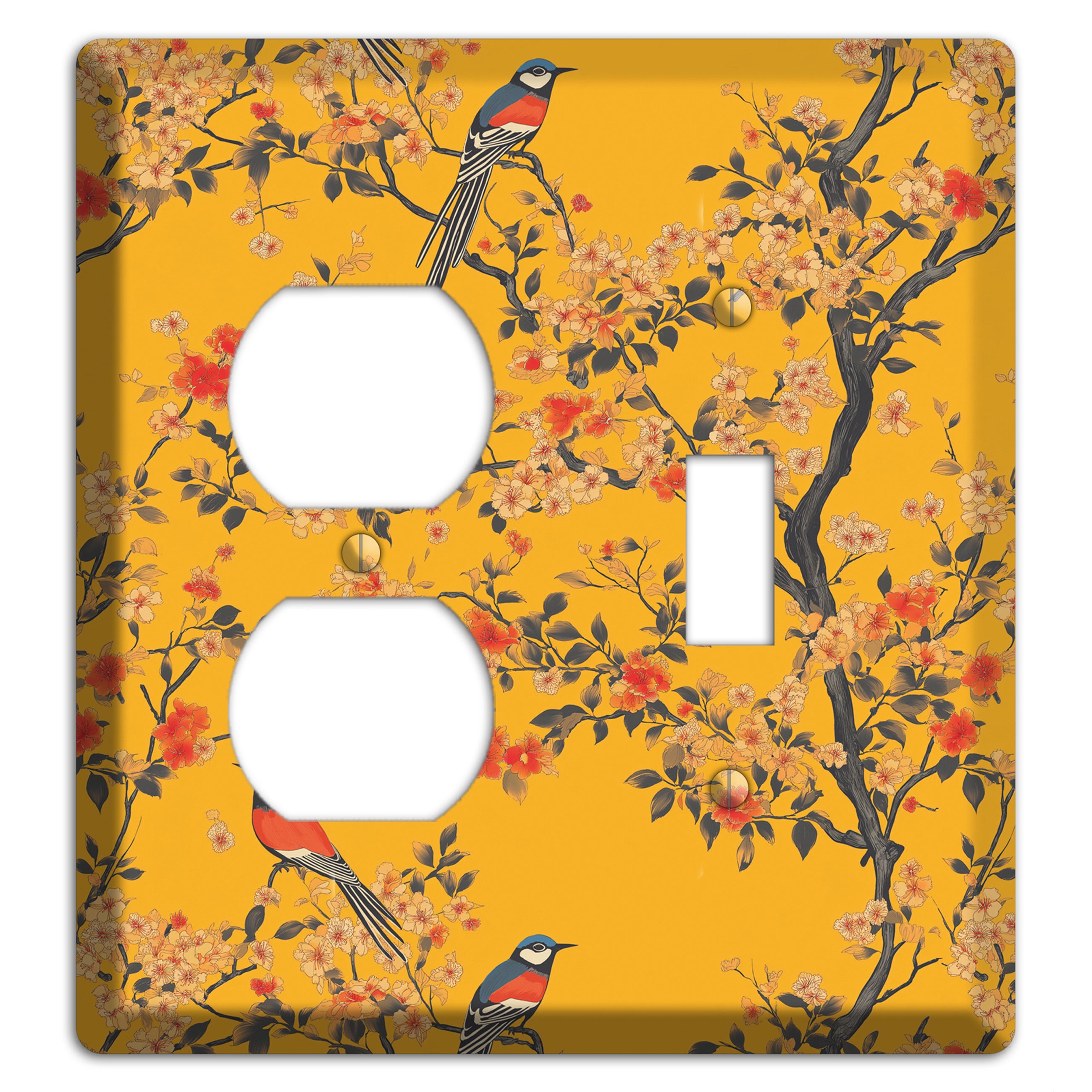 Blossom & Plume Duplex / Toggle Wallplate