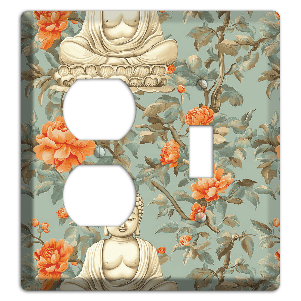 Lotus & Peony Duplex / Toggle Wallplate