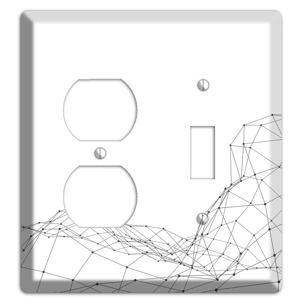 Lattice Wave Surge Duplex / Toggle Wallplate