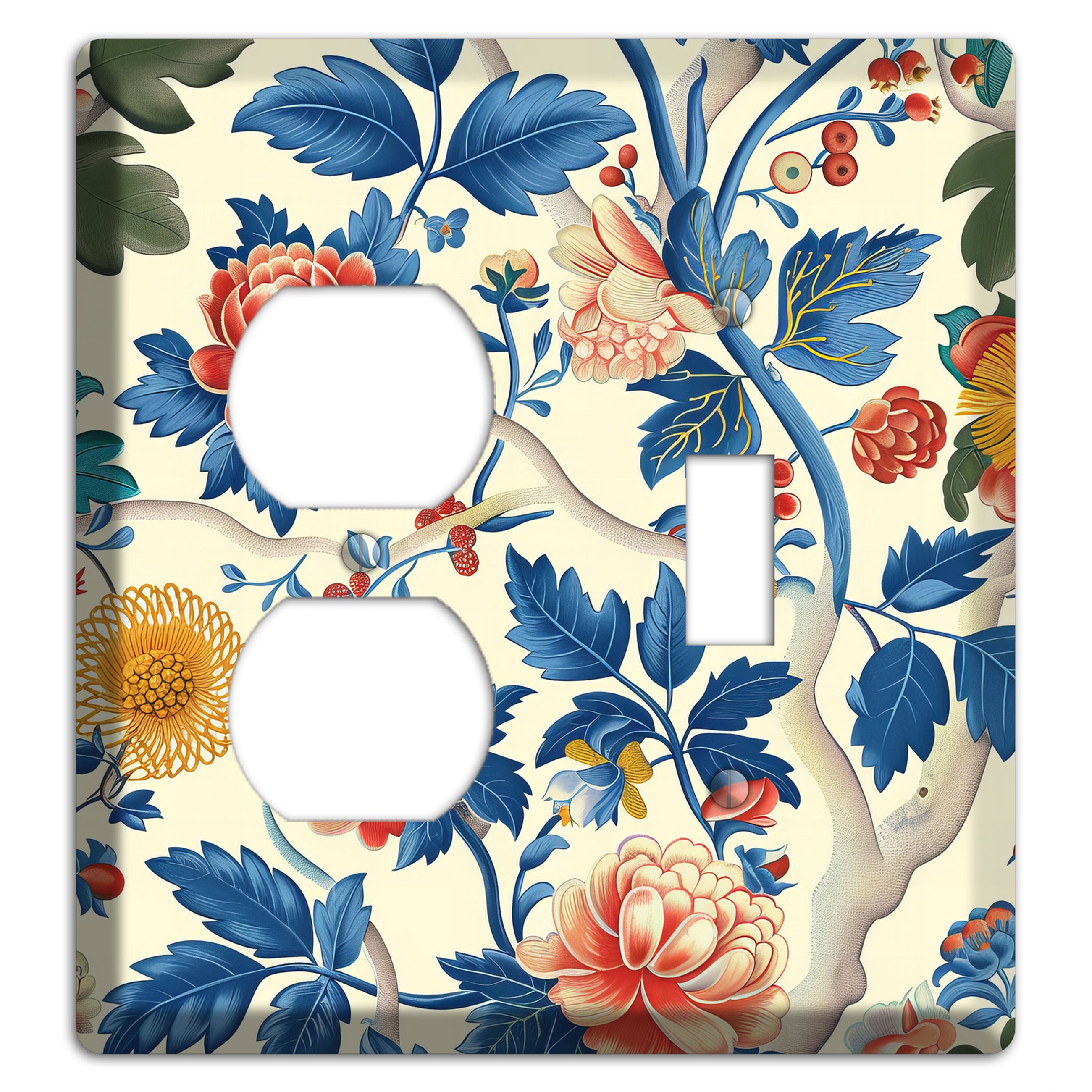 Porcelain Garden Riot Duplex / Toggle Wallplate