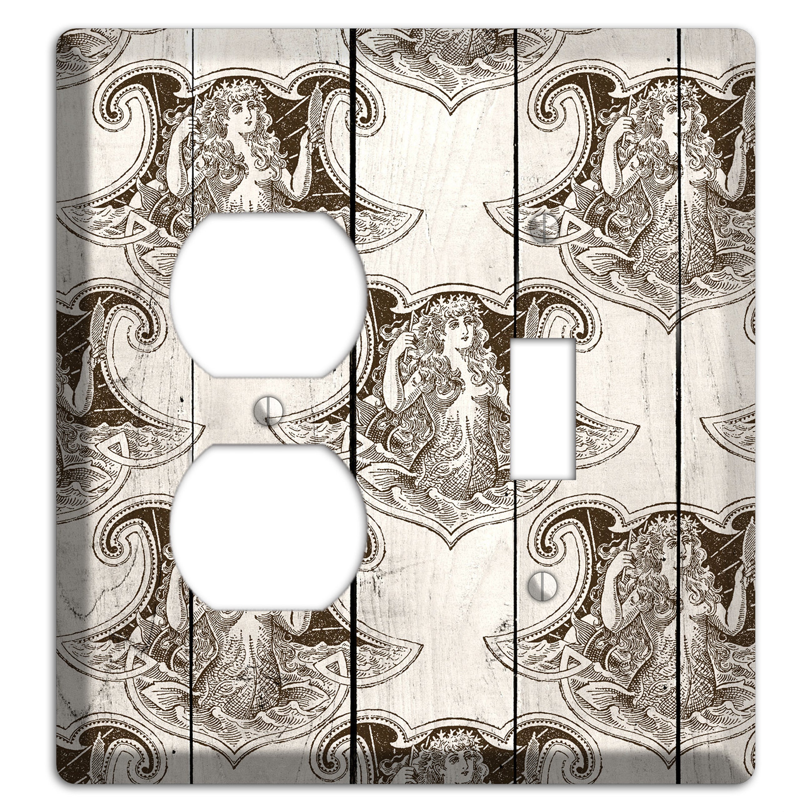 Mermaid’s Crest Duplex / Toggle Wallplate