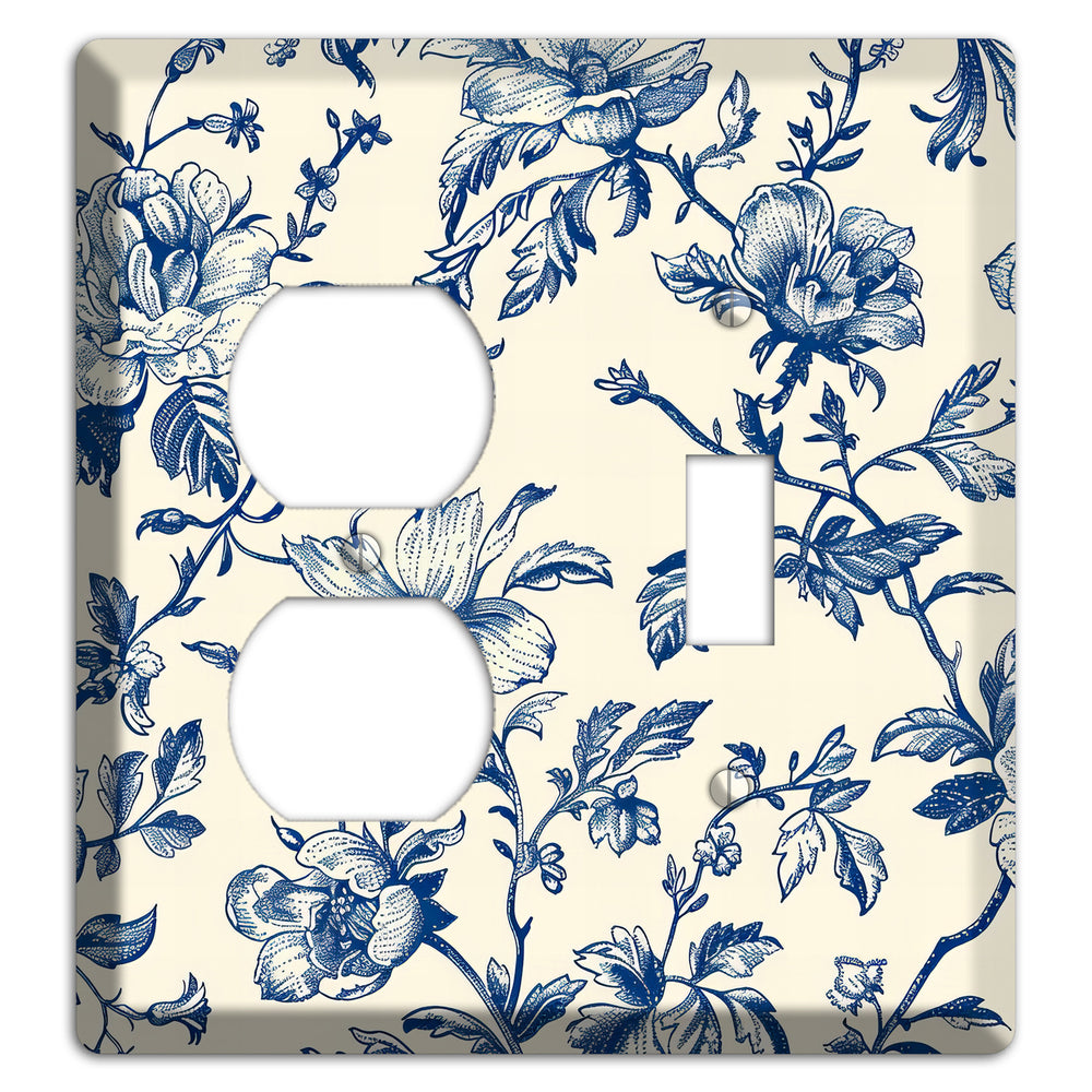 Garden Indigo Reverie Duplex / Toggle Wallplate