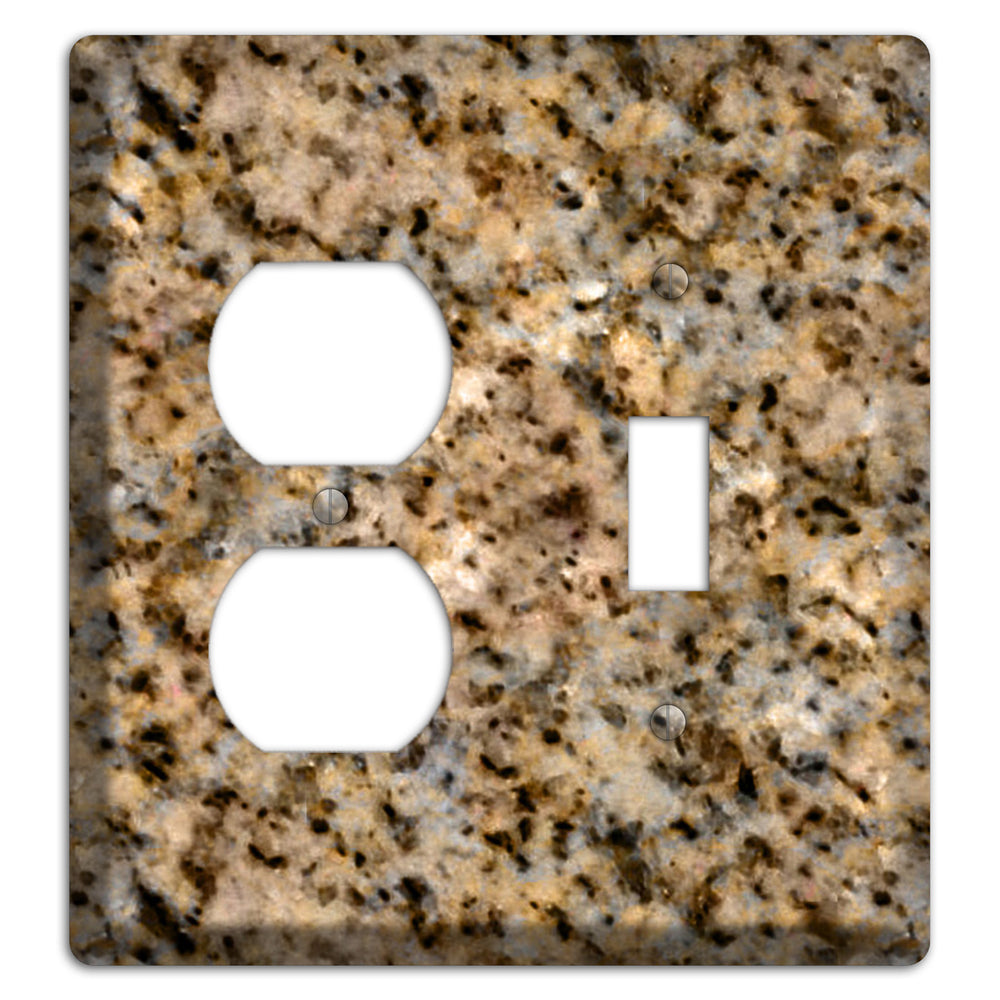Giallo Ornamental Granite Duplex / Toggle Wallplate