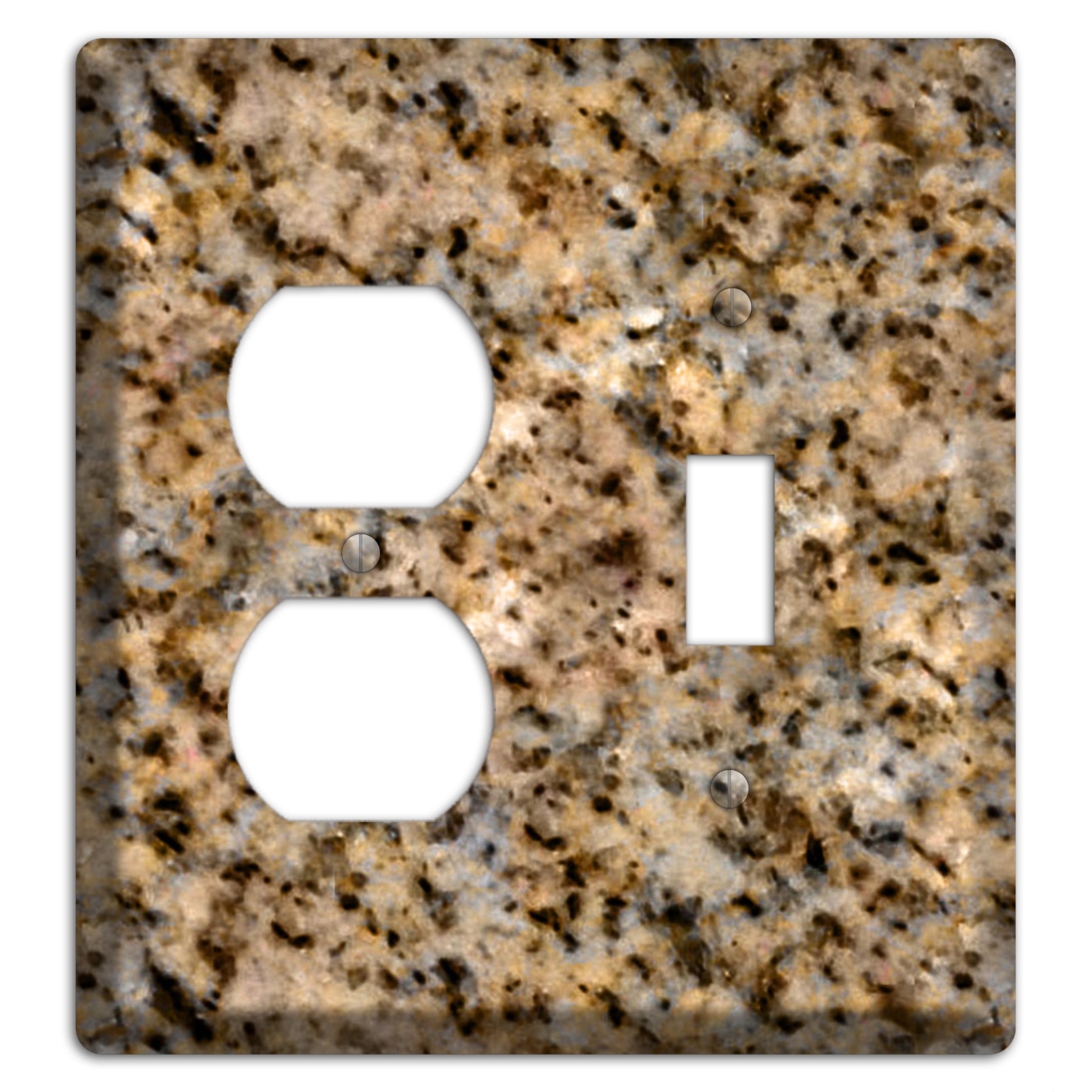 Giallo Ornamental Granite Duplex / Toggle Wallplate