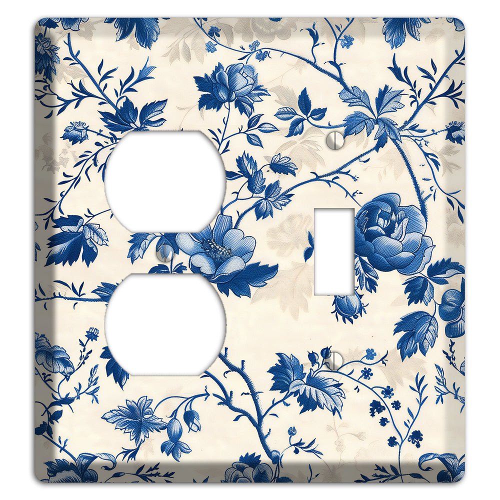 Porcelain Garden Riot Duplex / Toggle Wallplate