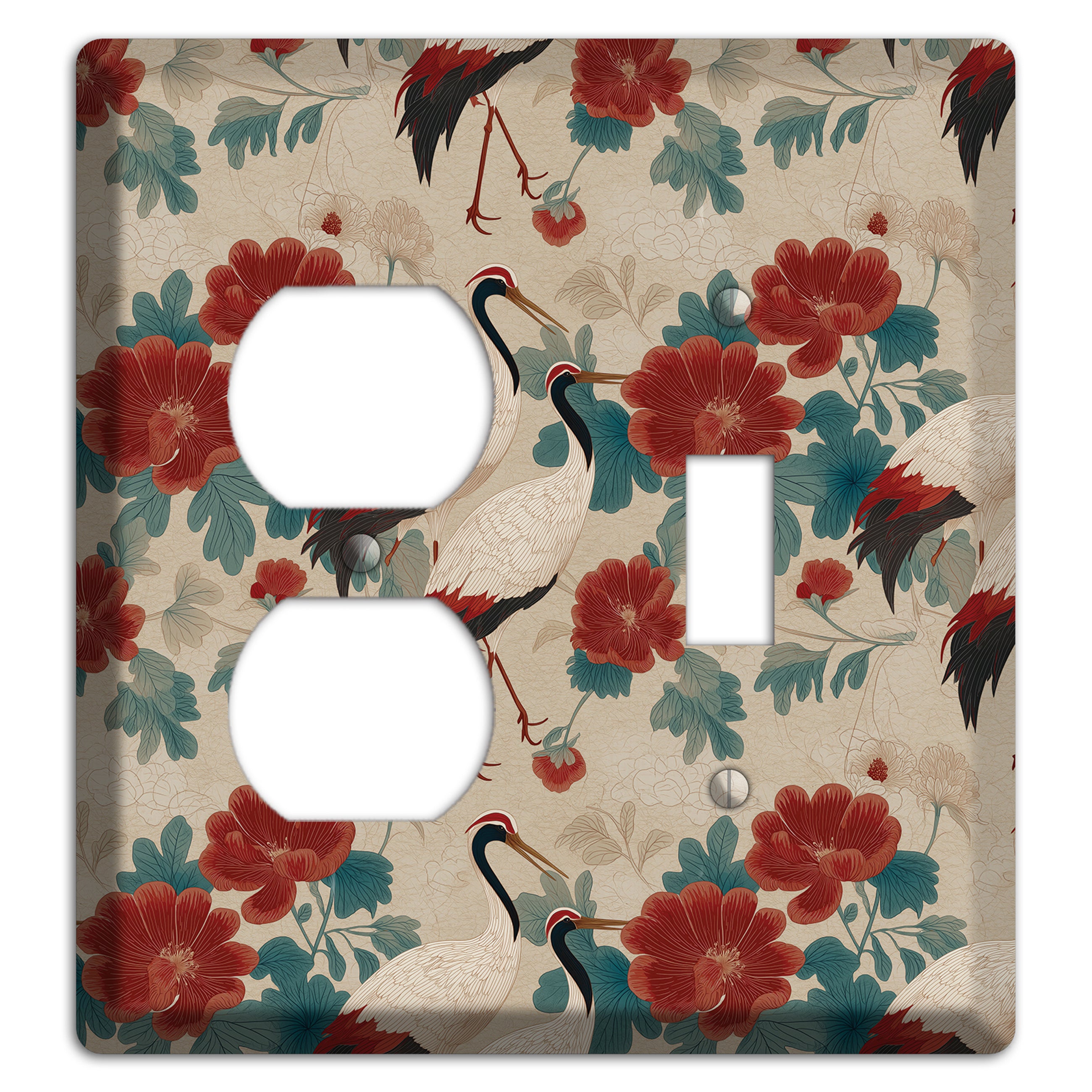 Rust Peony Passage Duplex / Toggle Wallplate
