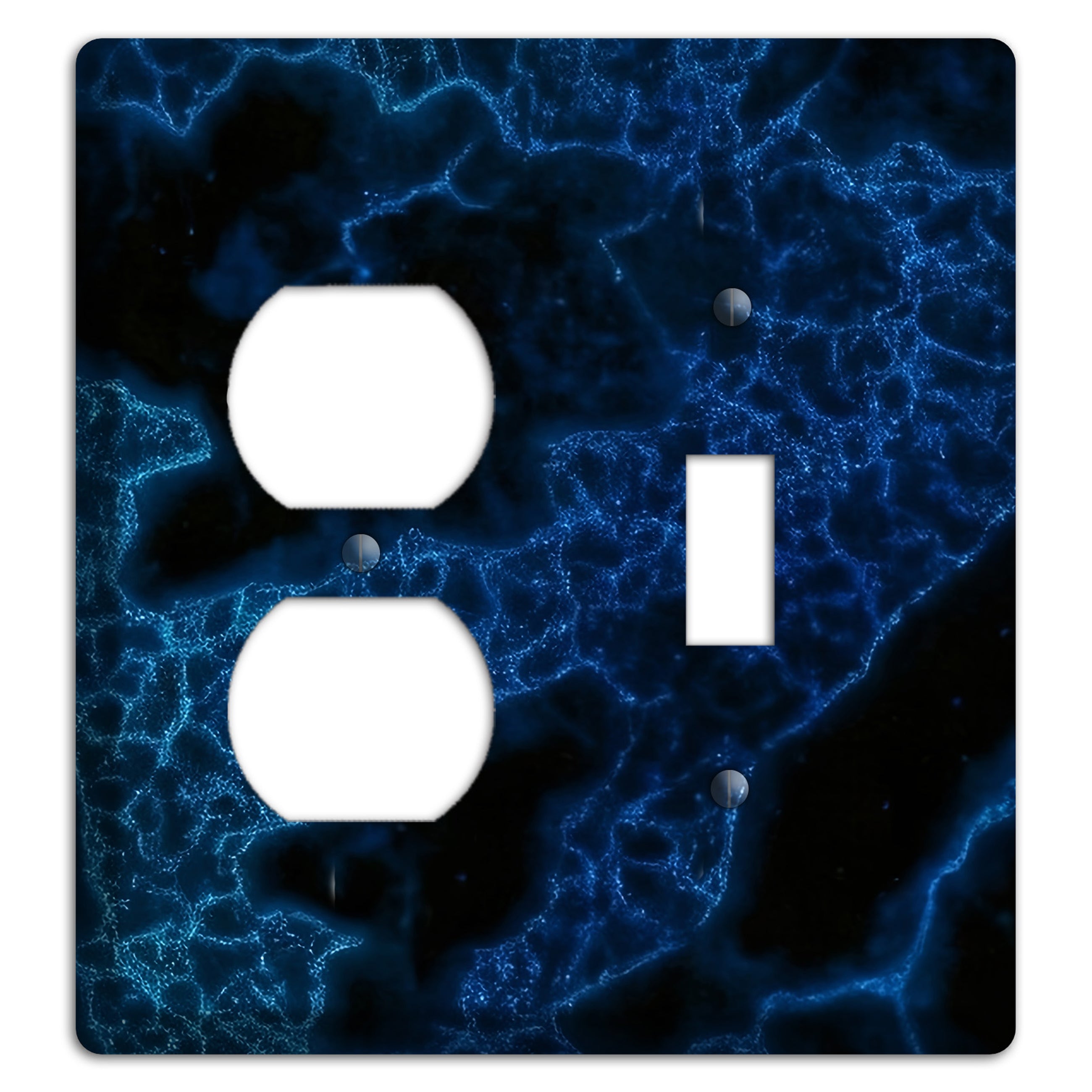 Midnight Marble Duplex / Toggle Wallplate