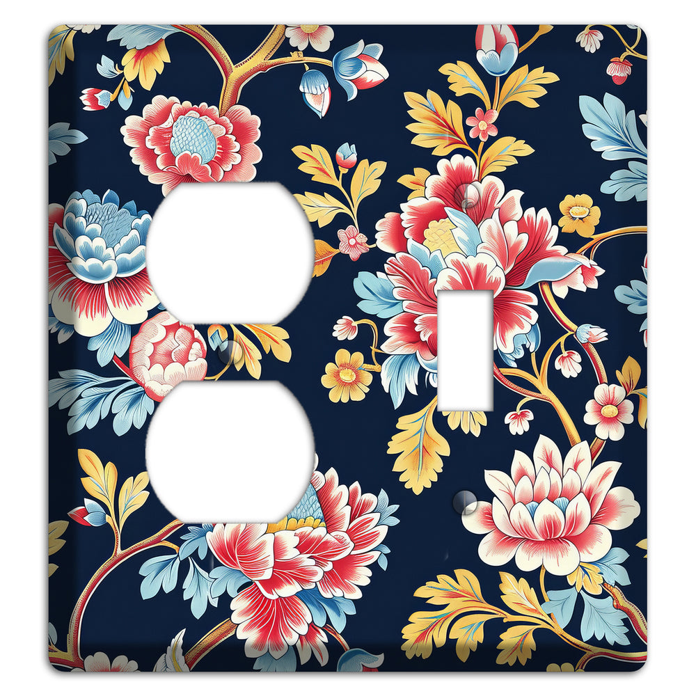 Midnight Garden Bloom Duplex / Toggle Wallplate