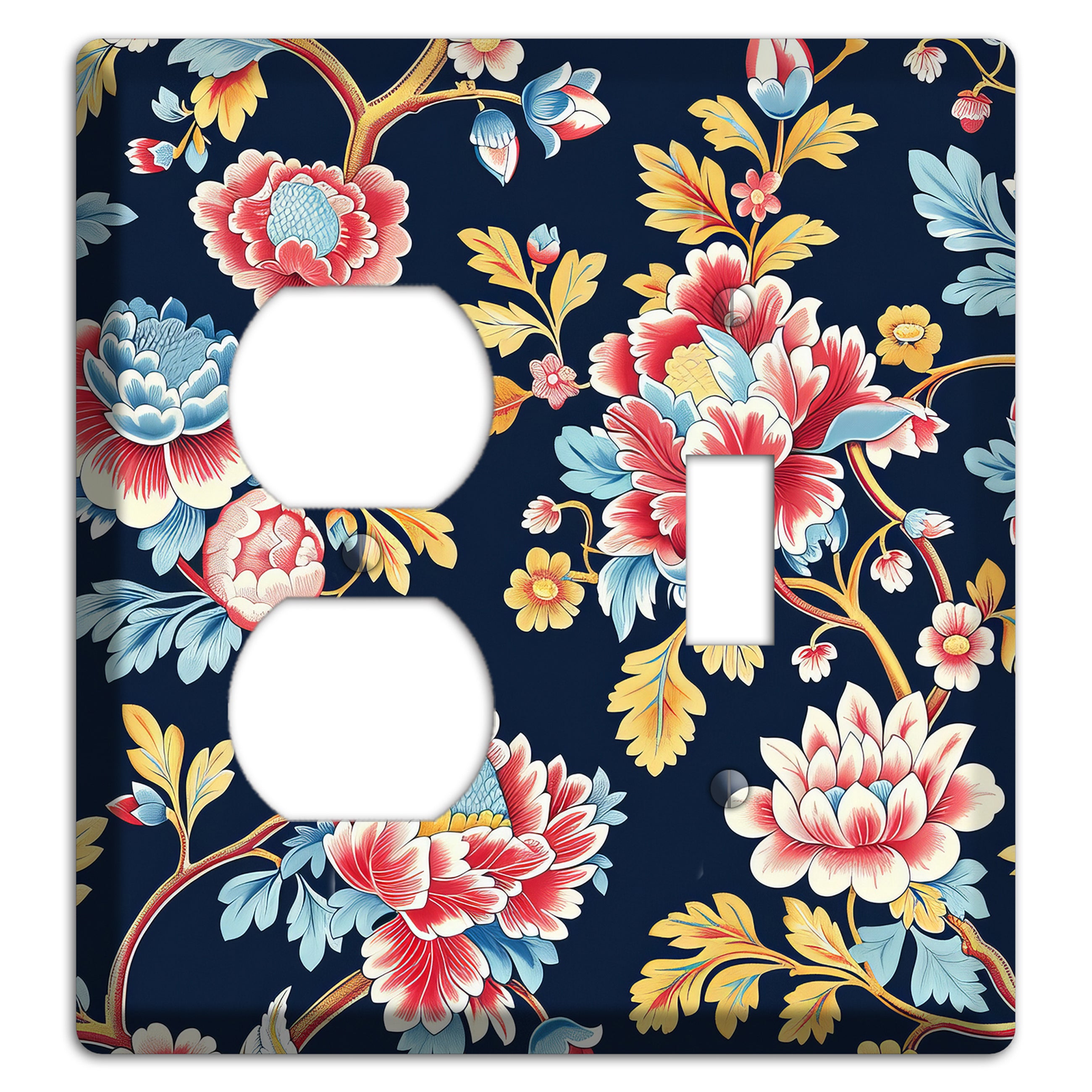 Midnight Garden Bloom Duplex / Toggle Wallplate